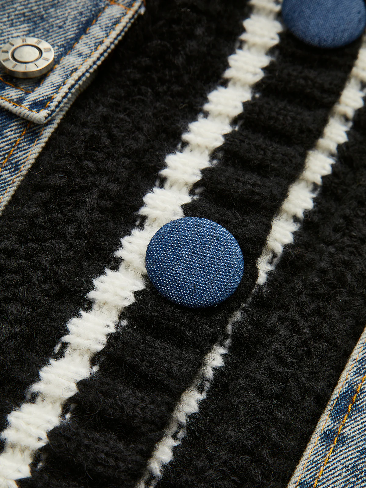 Wollen Blend Color Block Cardigan - Takermore