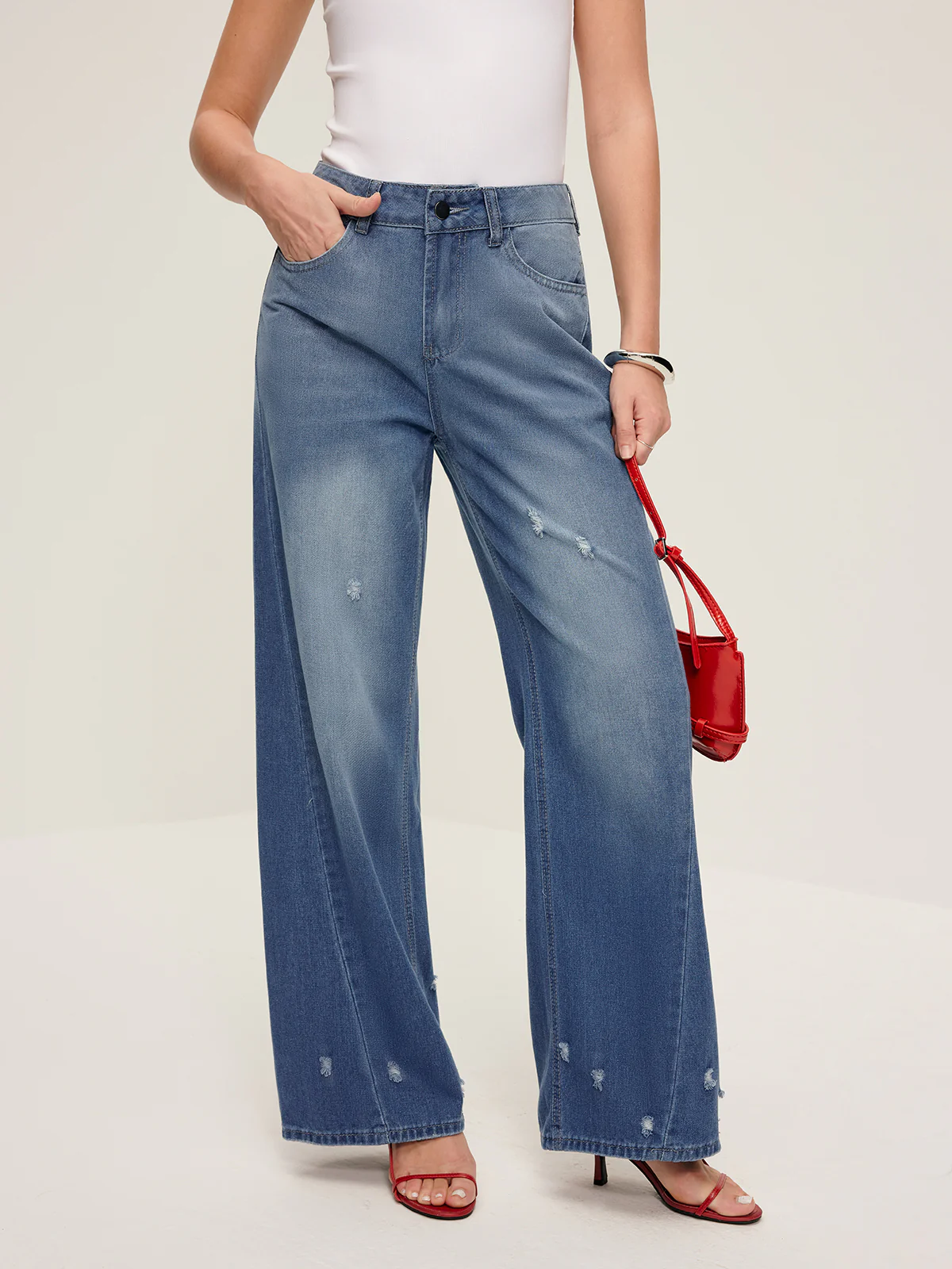Piping Straight Denim Jean - Takermore