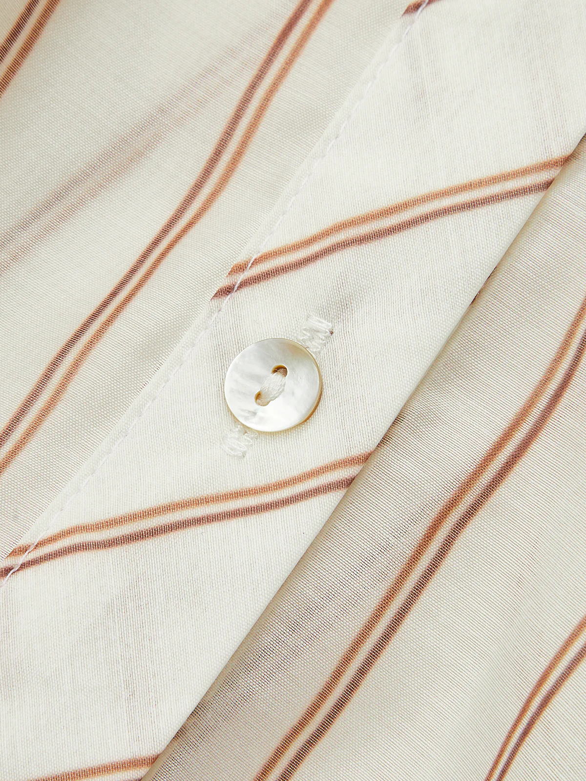 Stripe Cropped Shirt (Semi-Sheer) - Takermore