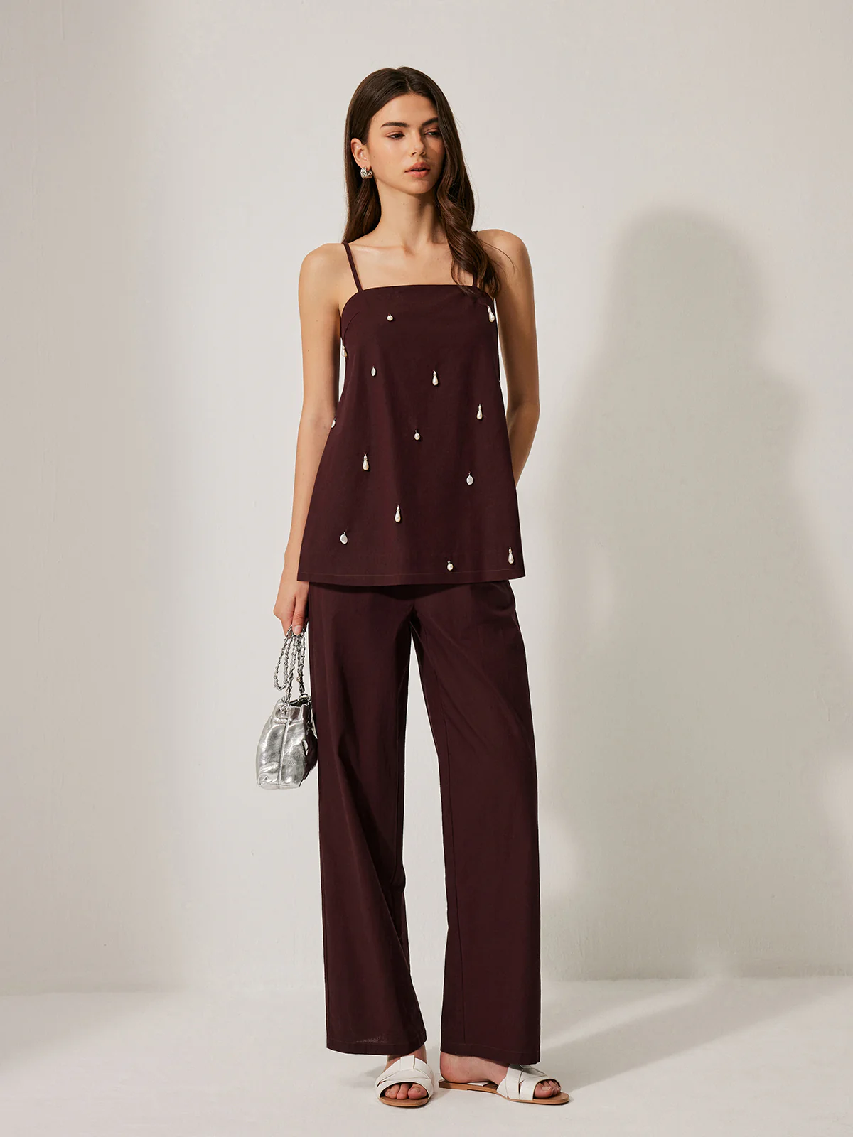 Cotton & Linen Pants Set With Pockets - Takermore