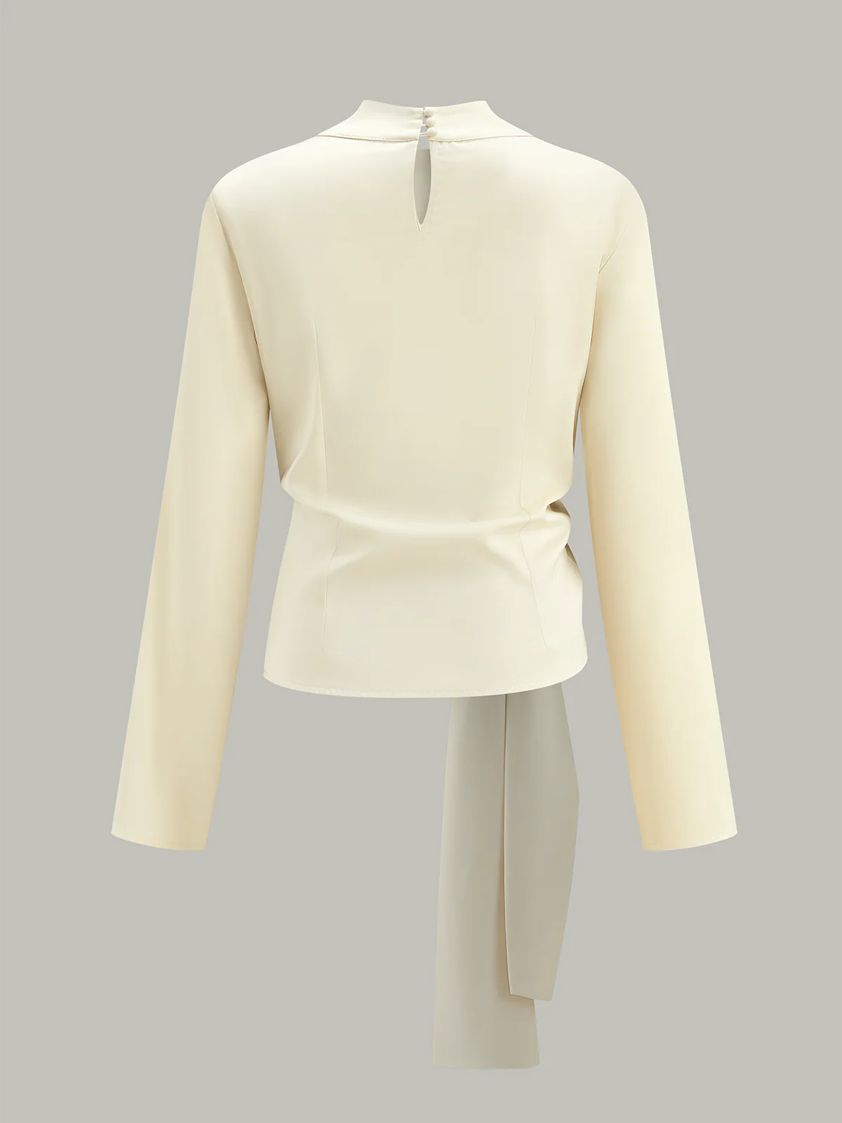 Cowl Neck Tie-Front Knot Top - Takermore