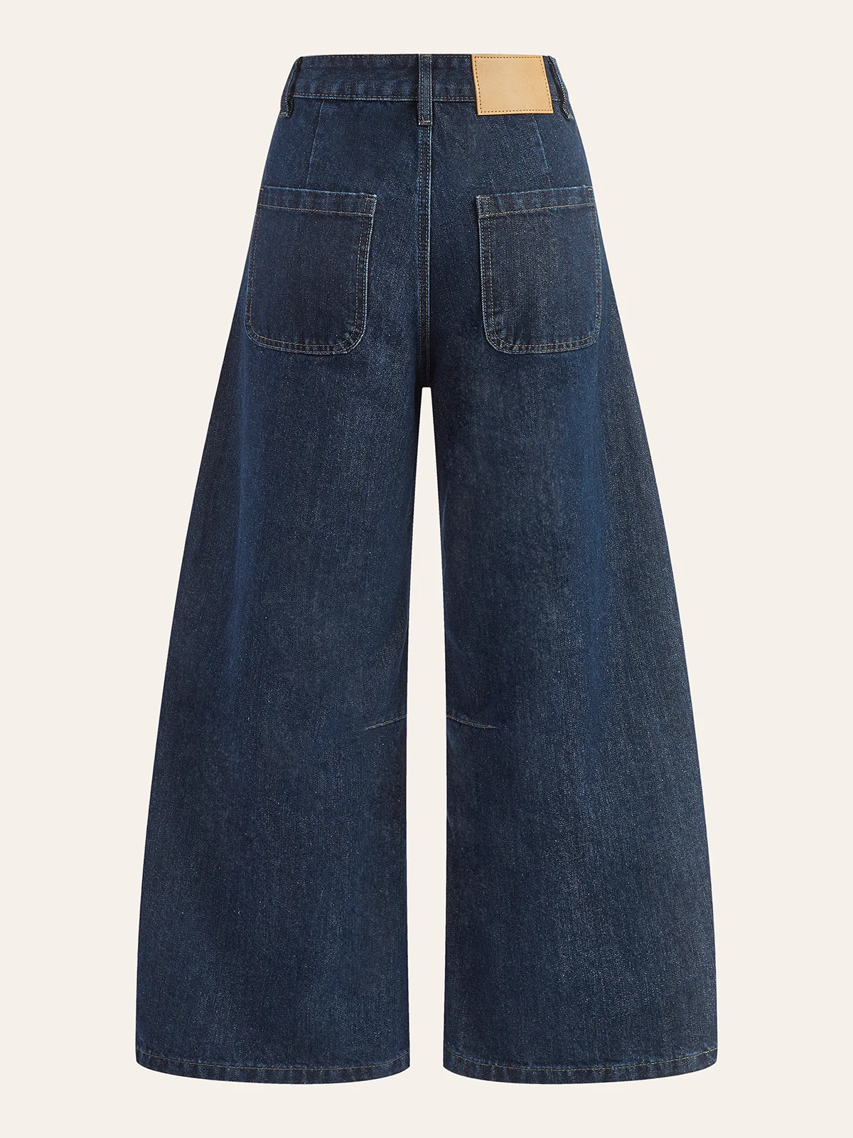Cotton Mid-Waist Wide-Leg Jeans - Takermore