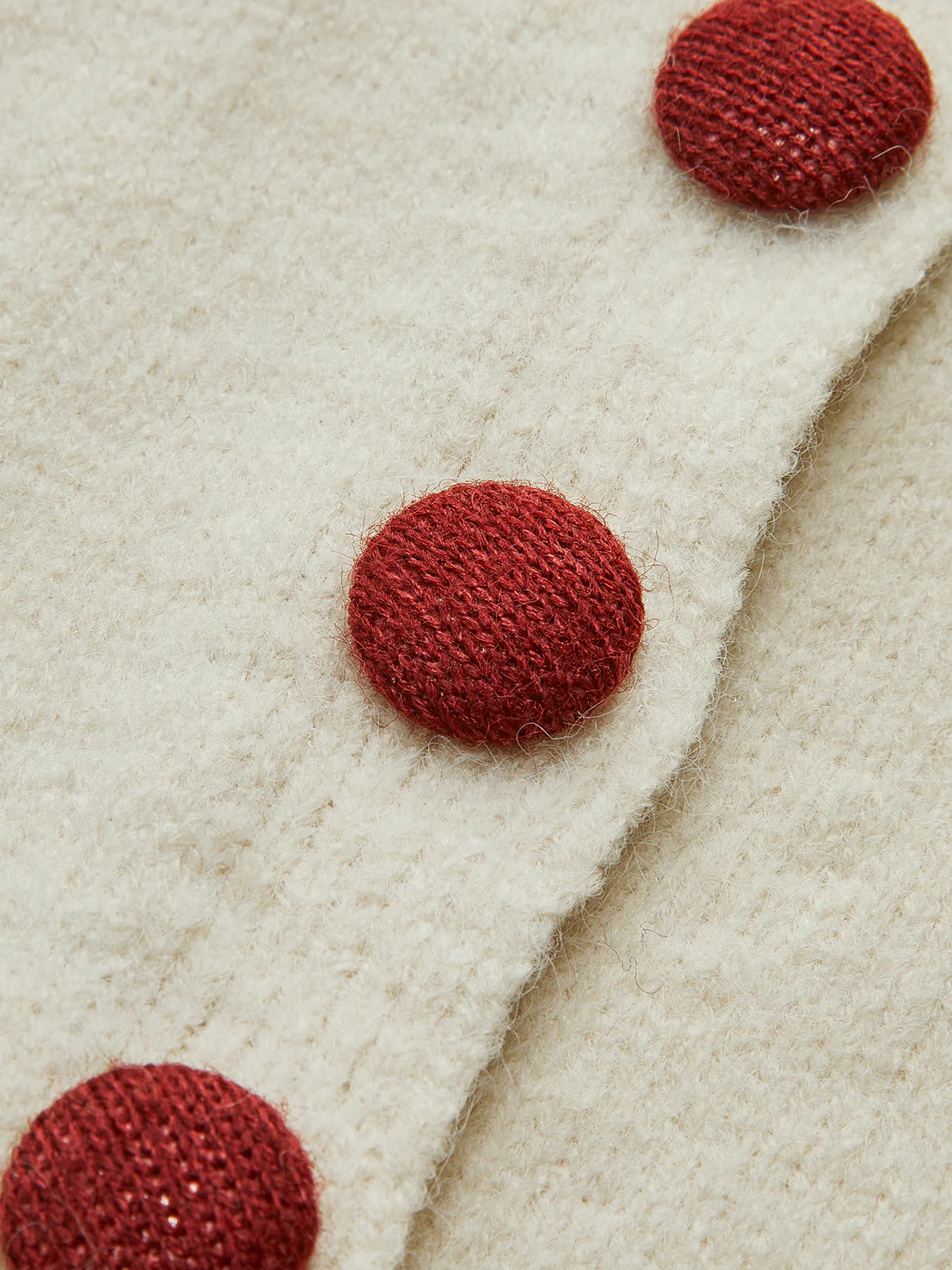 Turtleneck Contrast Button Cardigan - Takermore