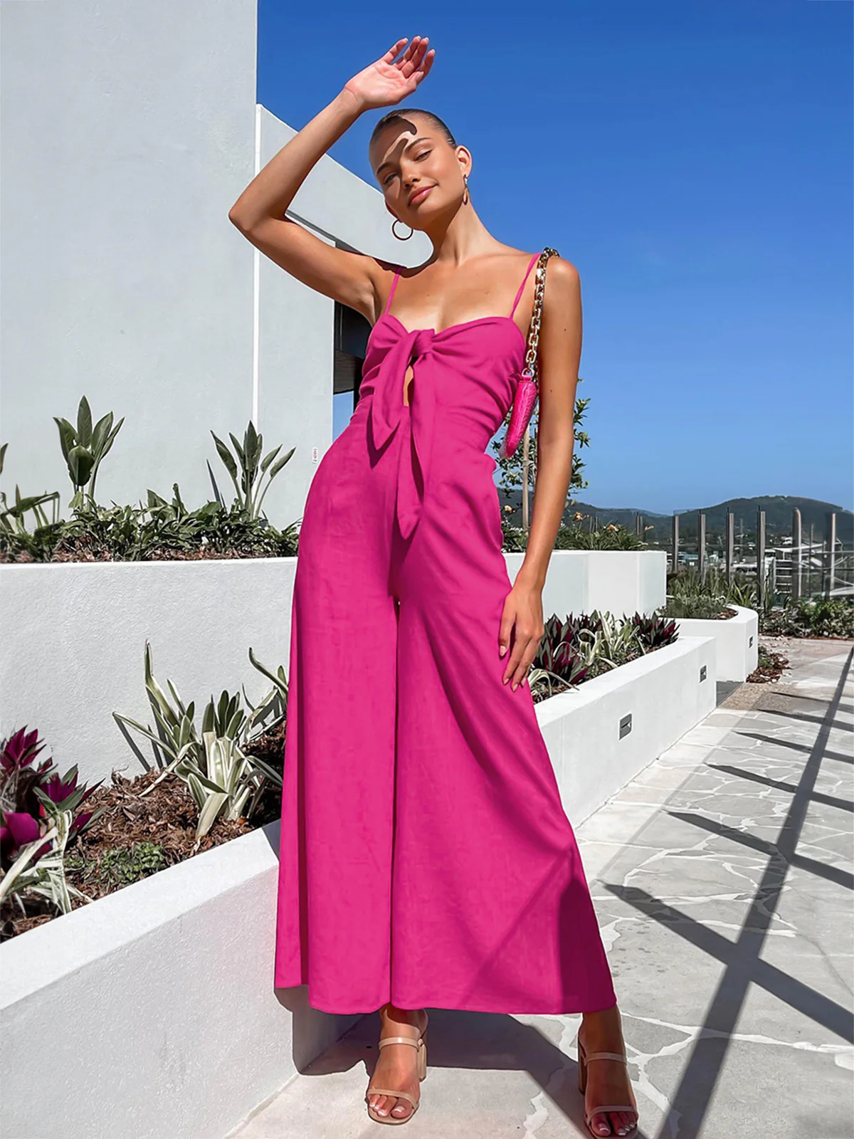 Cotton Twist Detail Jumpsuit - Takermore