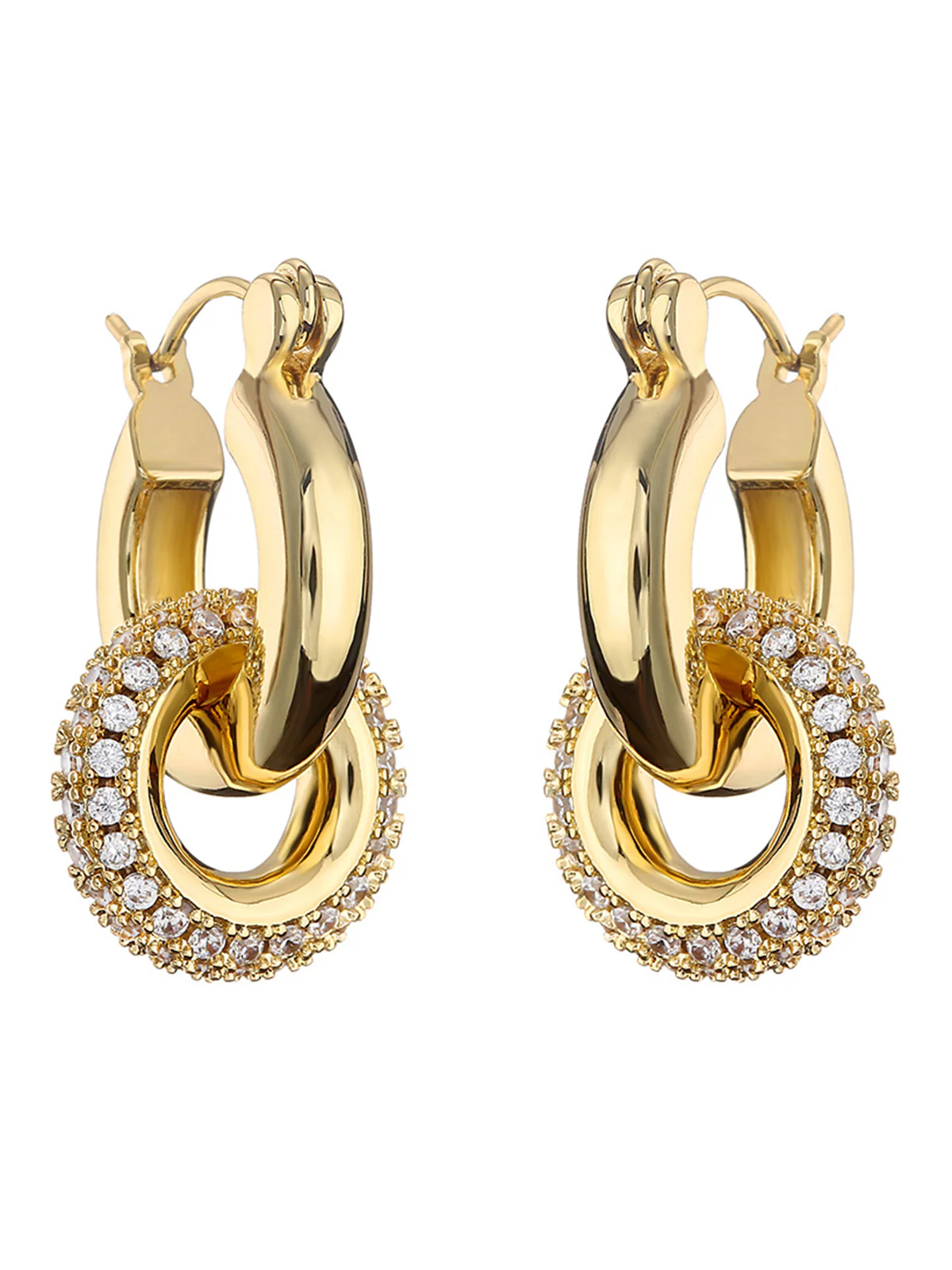 Polished Double Hoop Earrings - Takermore