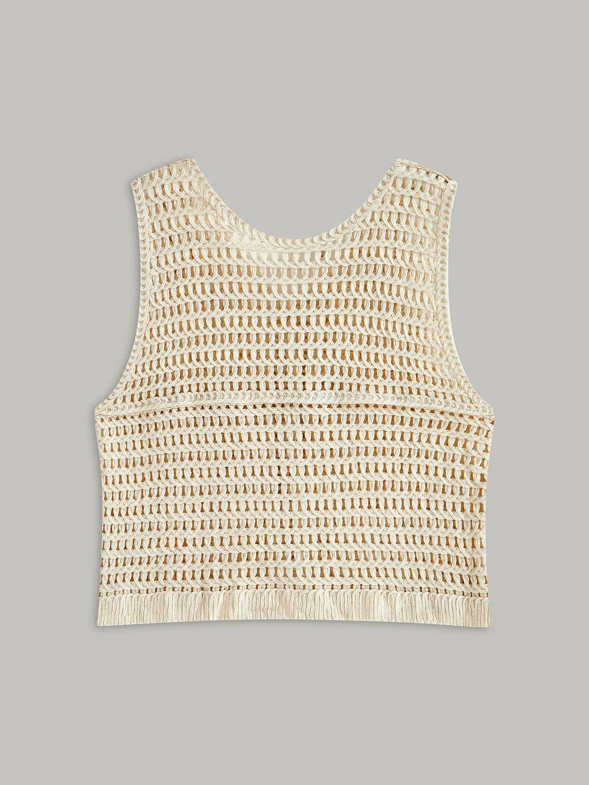 Crochet Buttoned Vest - Takermore