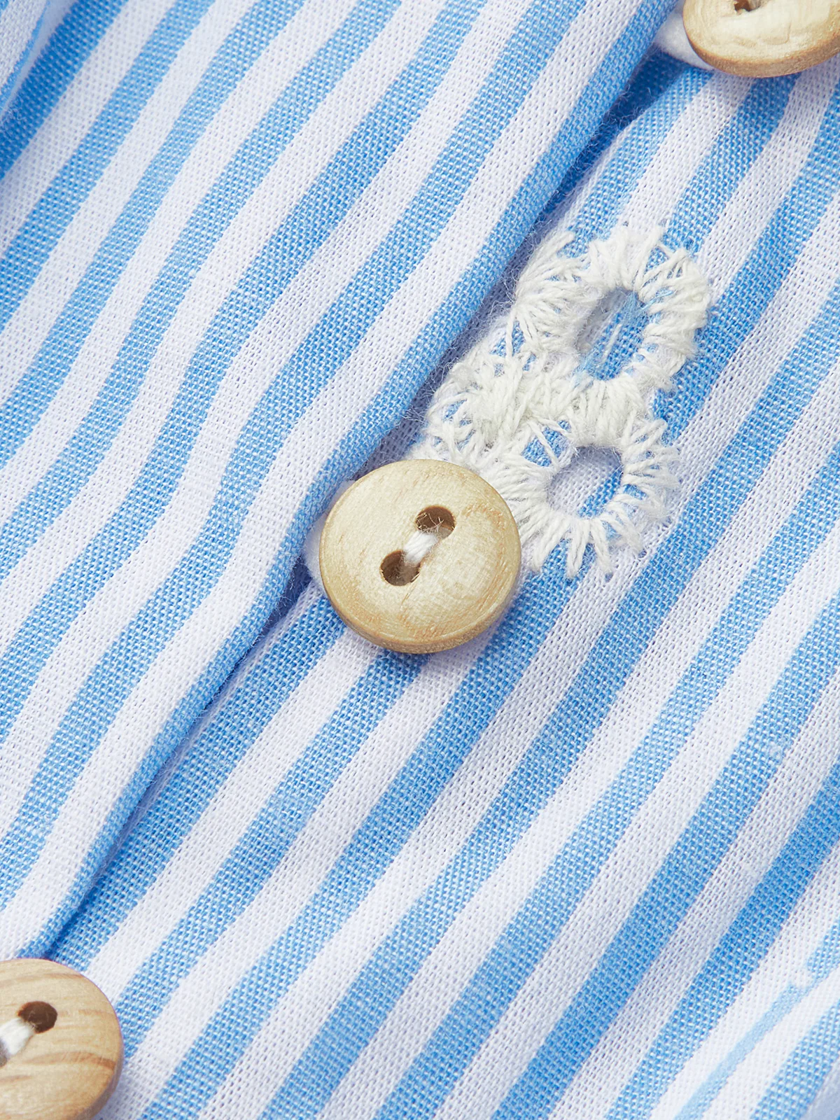 Short-Sleeve Embroidered Floral Striped Dress - Takermore