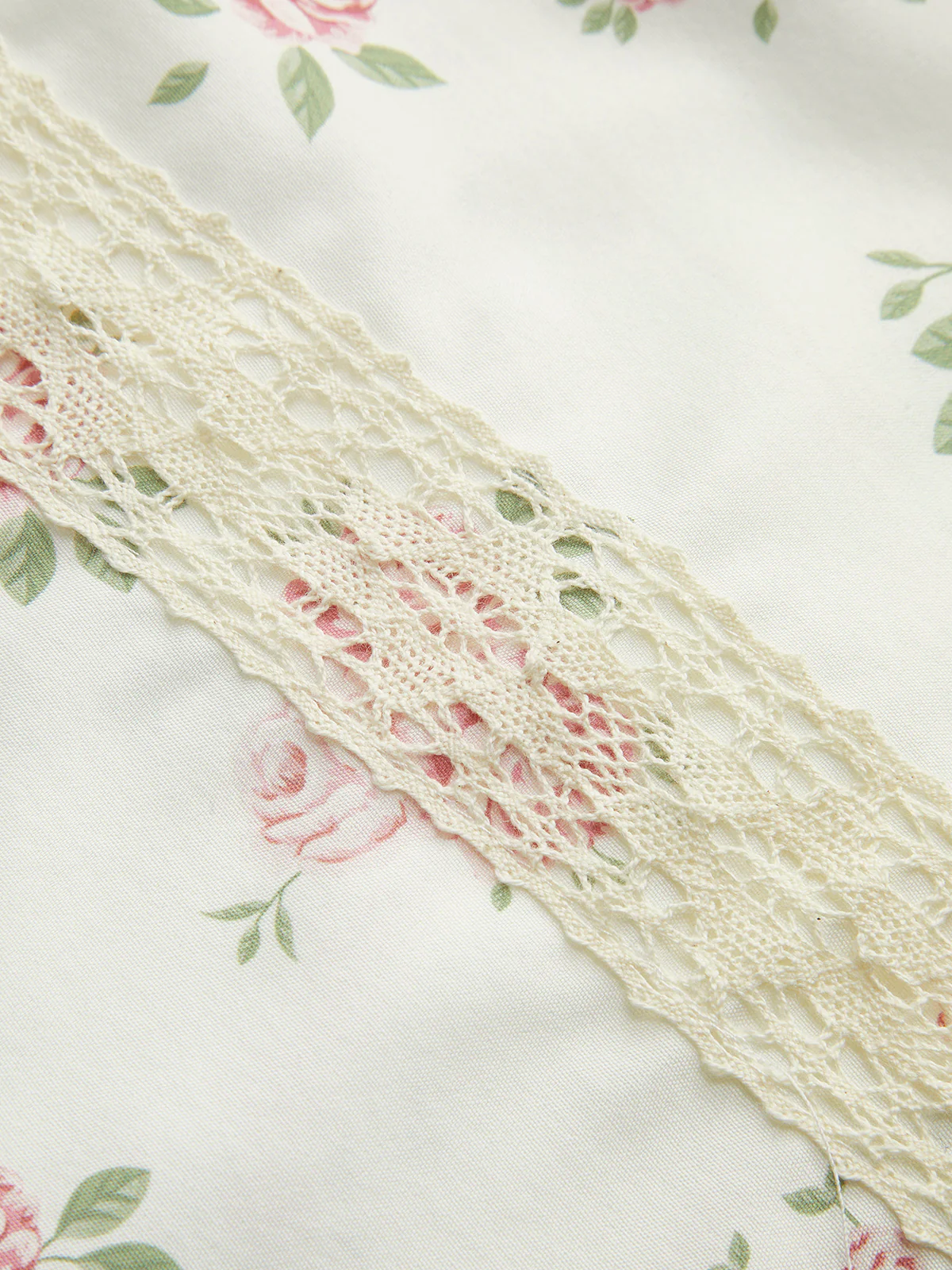 Sweetheart Lace Panel Floral Dress - Takermore