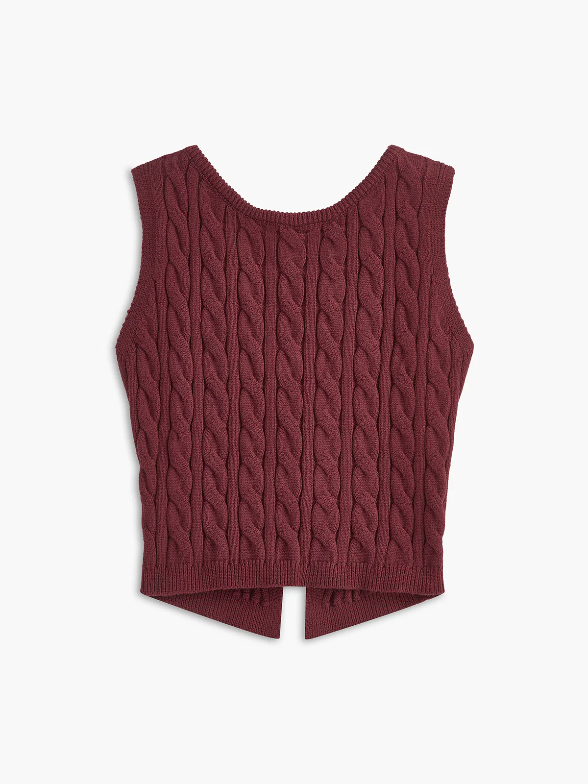 Bow Front Cutout Sweater Vest - Takermore