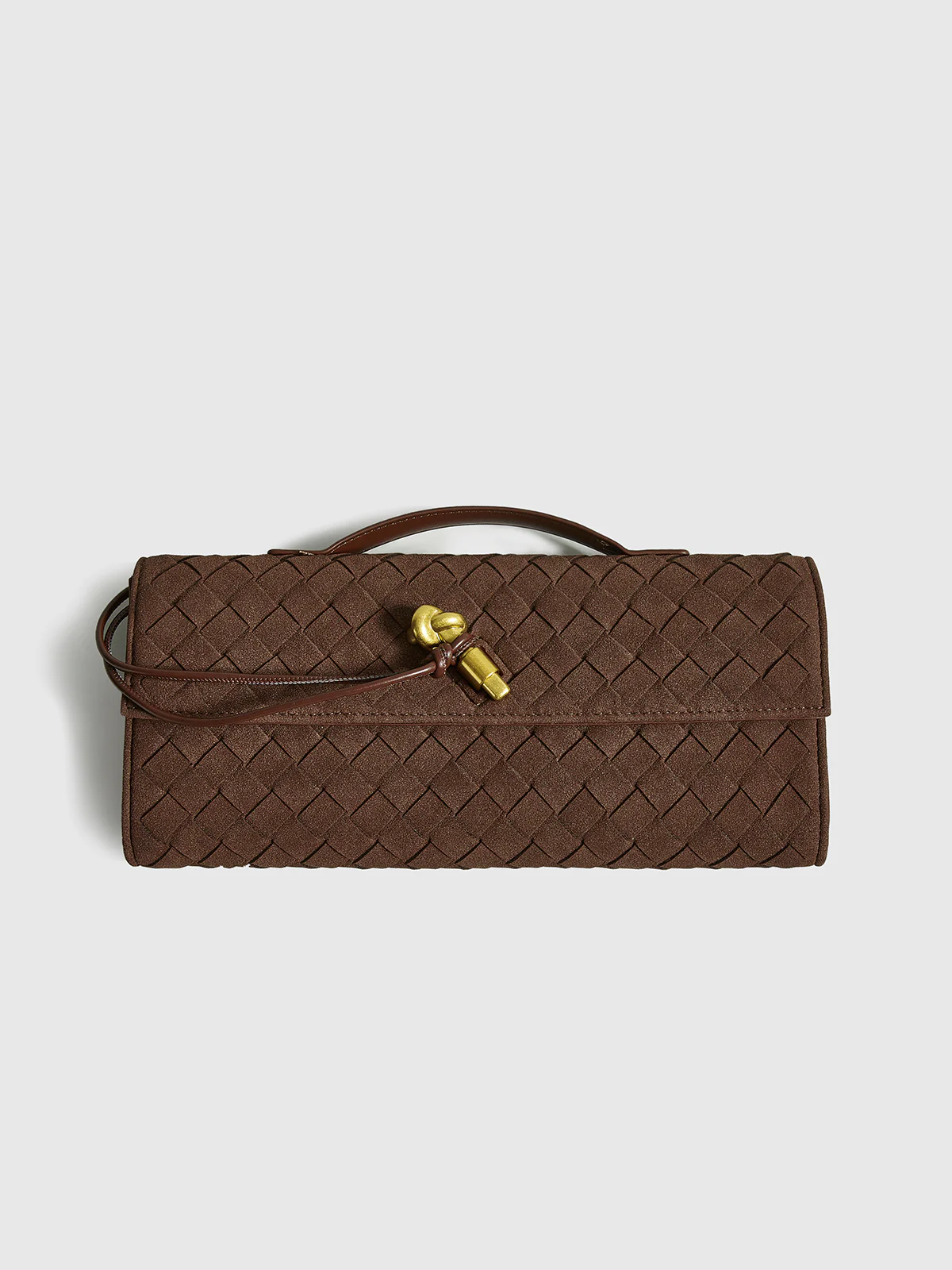 Flap Suede Clutch Bag - Takermore
