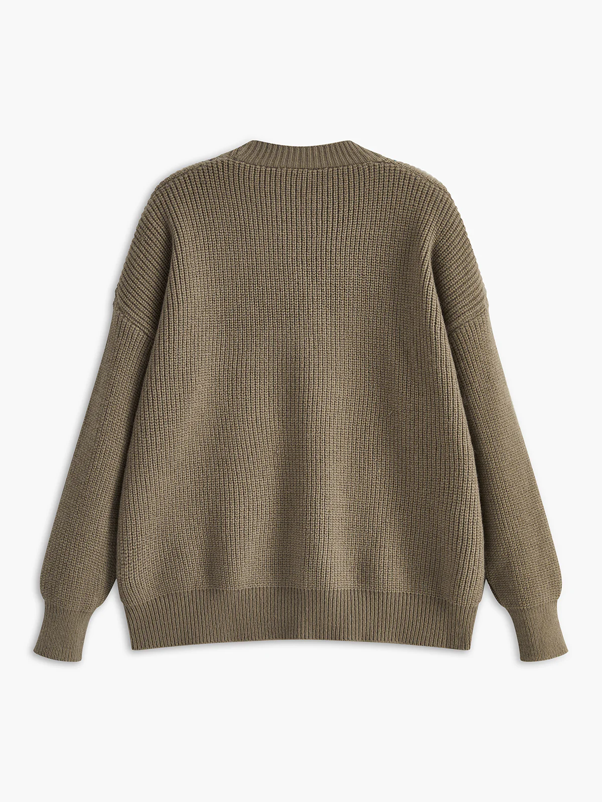 V-Neck Flap Pockets Panel Knit Outerwear - Takermore