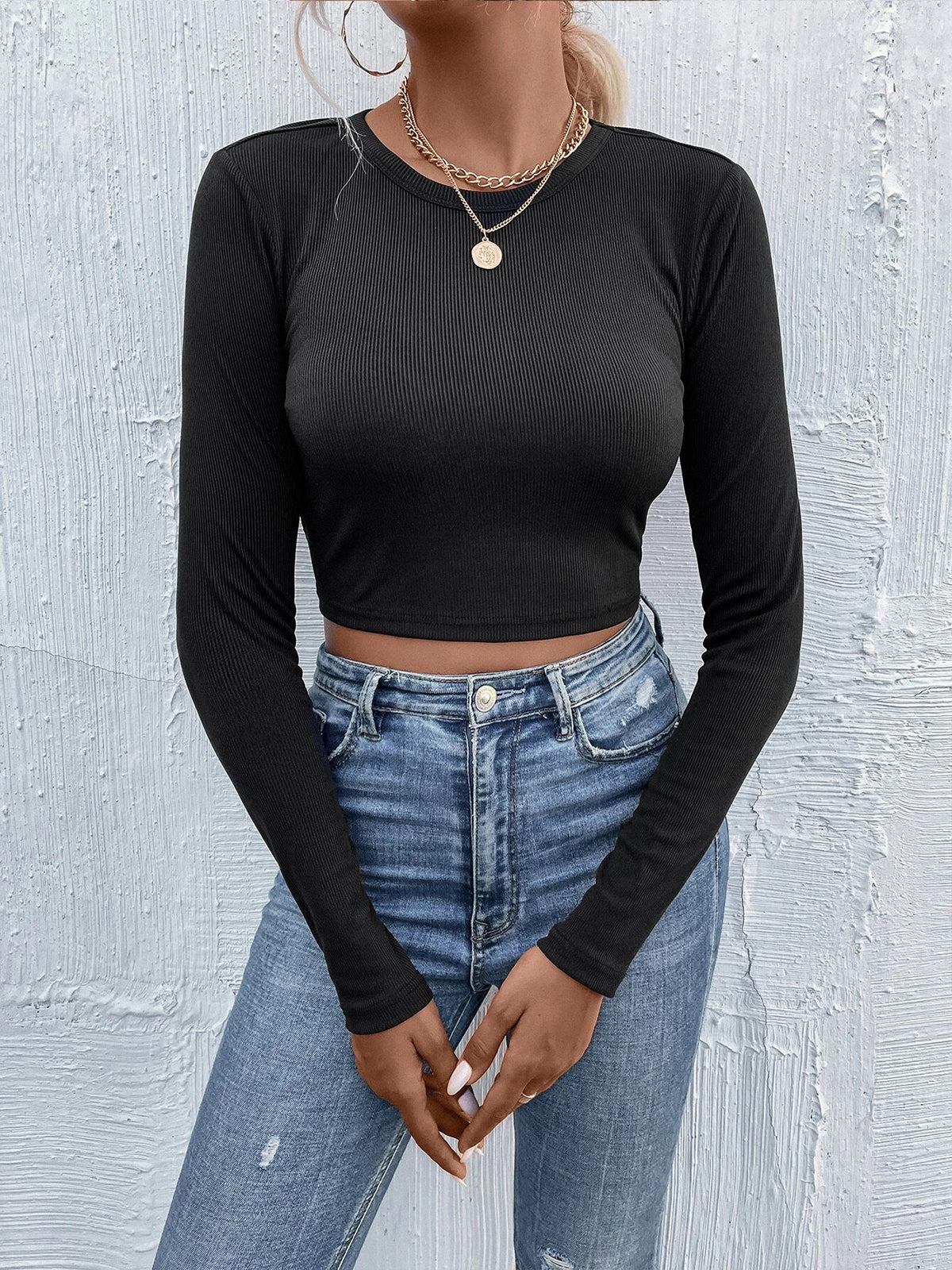 Tie Beck Skinny Crop T-Shirt - Takermore