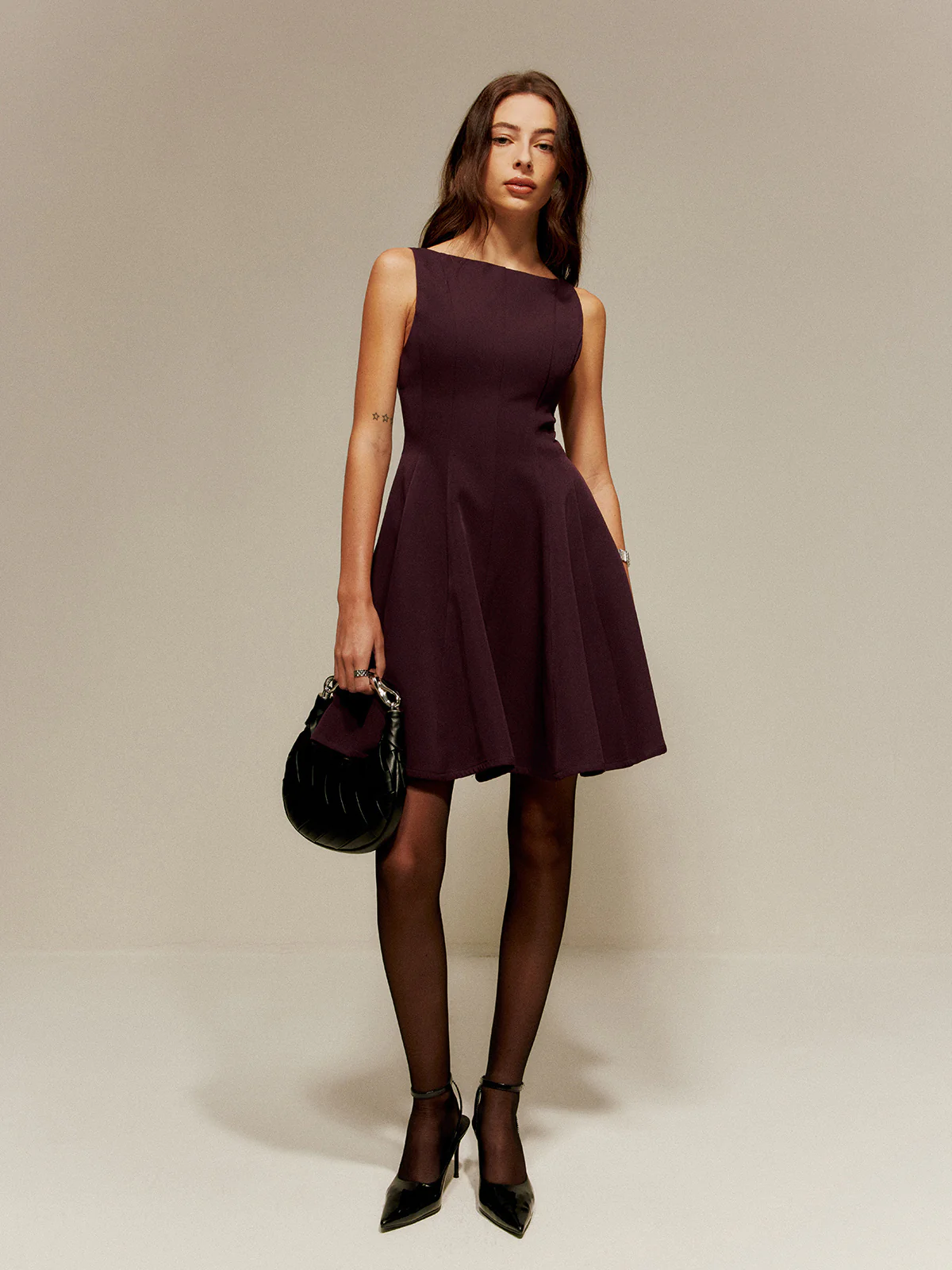 Pleated Pockets Tank Short Dress - Takermore