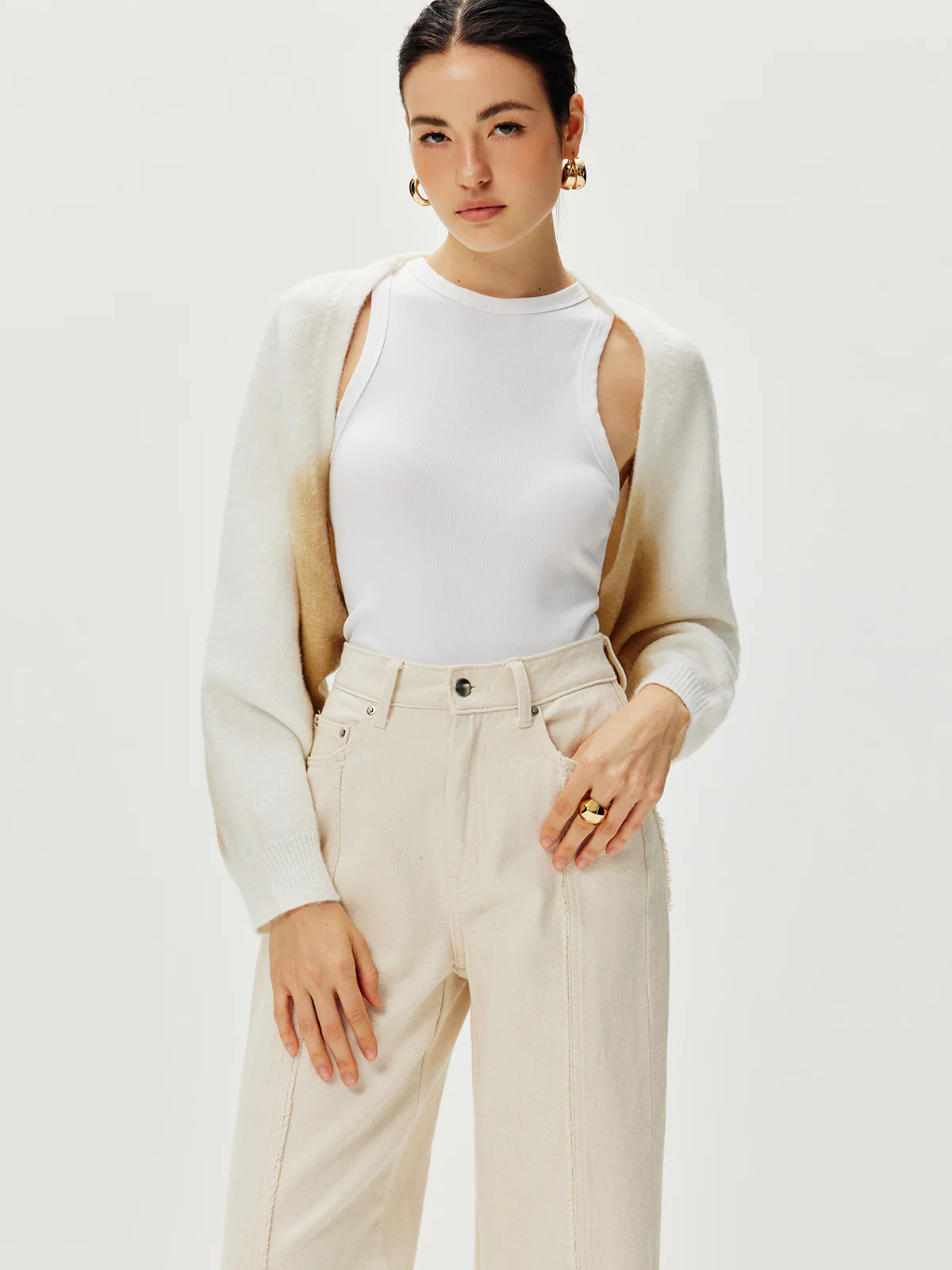 Oversized Gradient Knit Outerwear - Takermore