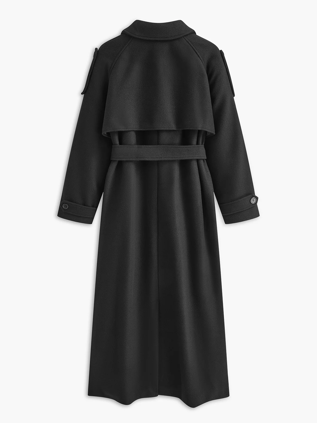 Versatile Plain Belted Long Coat - Takermore