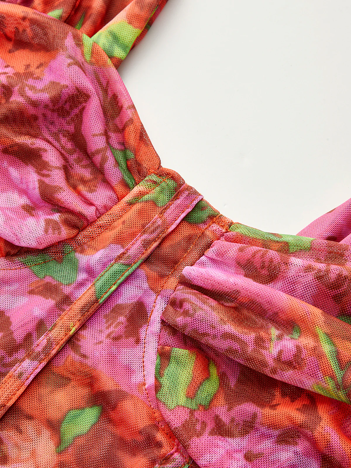 Floral Mesh Corset Top - Takermore