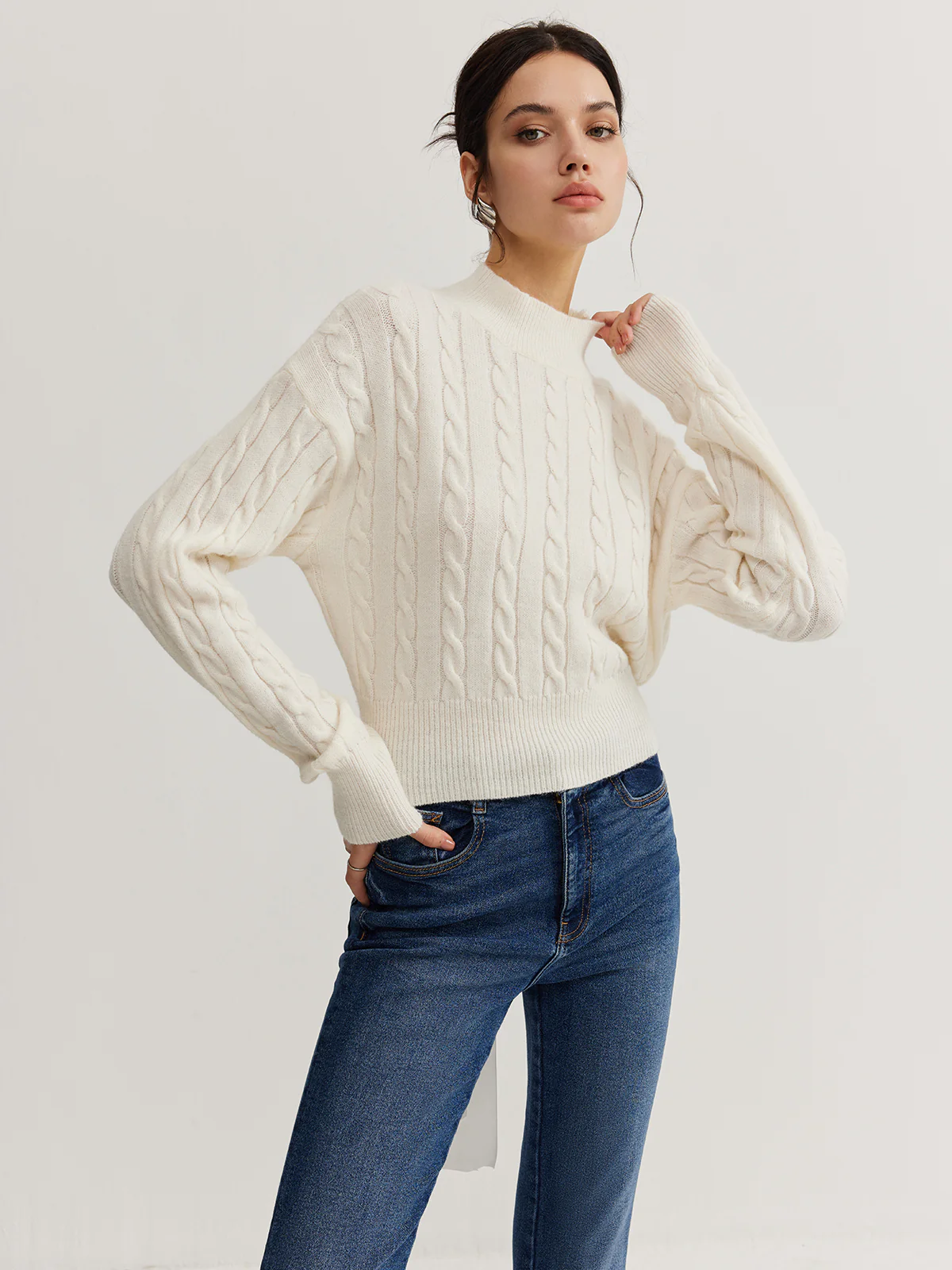 Plain Backless Bow Knit Top - Takermore