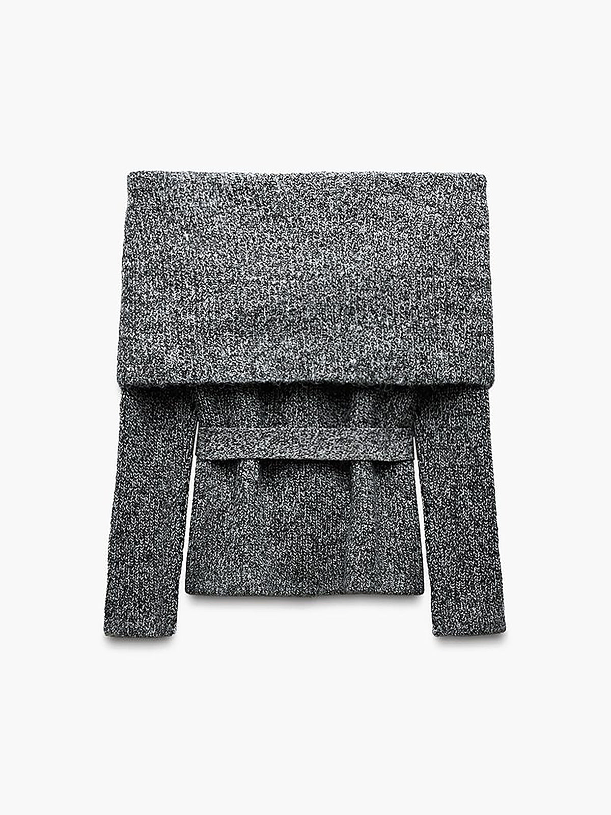 Off-Shoulder Belted Sweater - Takermore