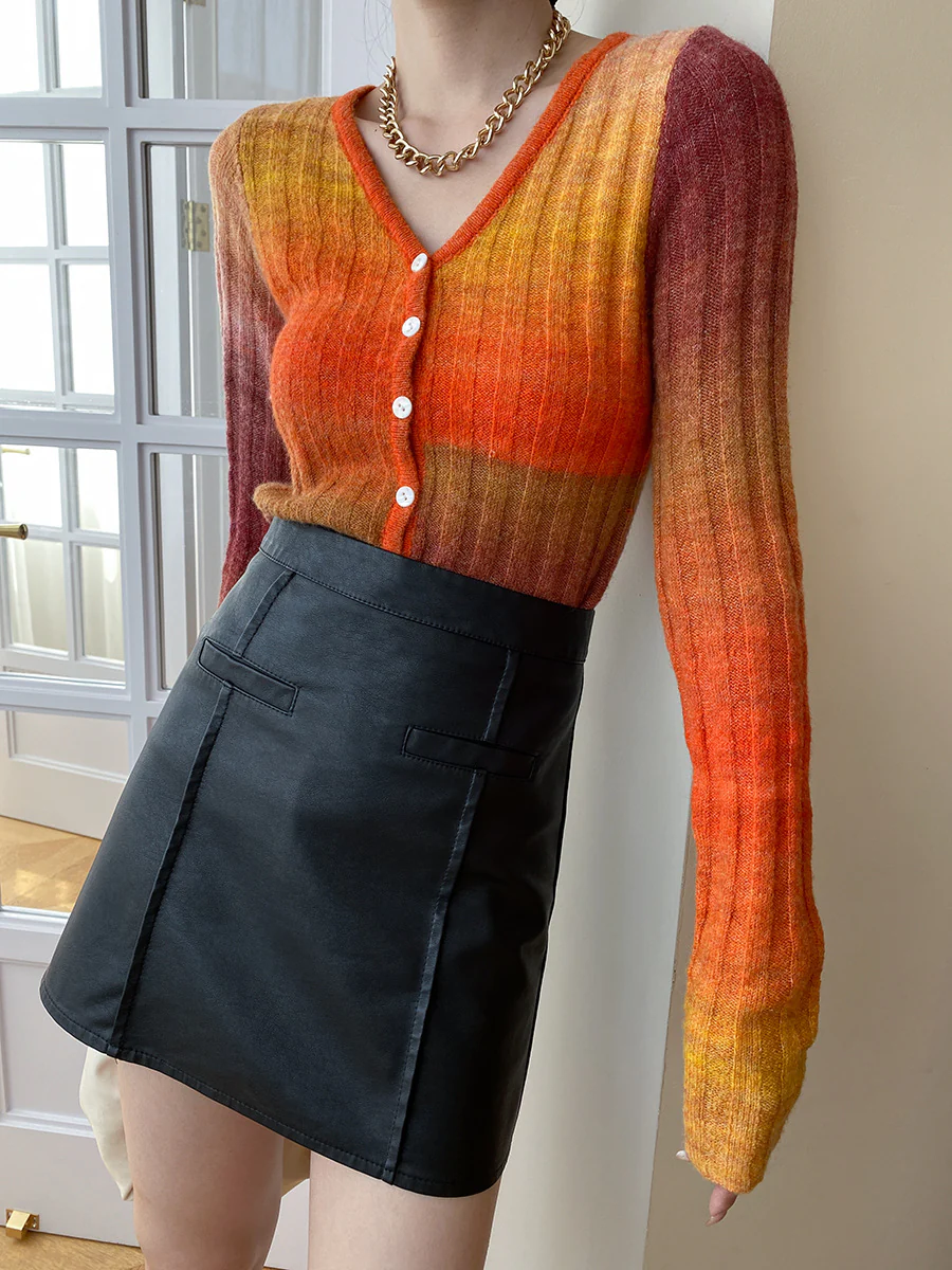 Ombre Maple Cardigan - Takermore