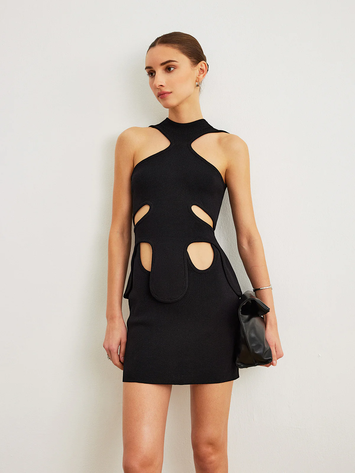 Cut-Out Halter Dress - Takermore