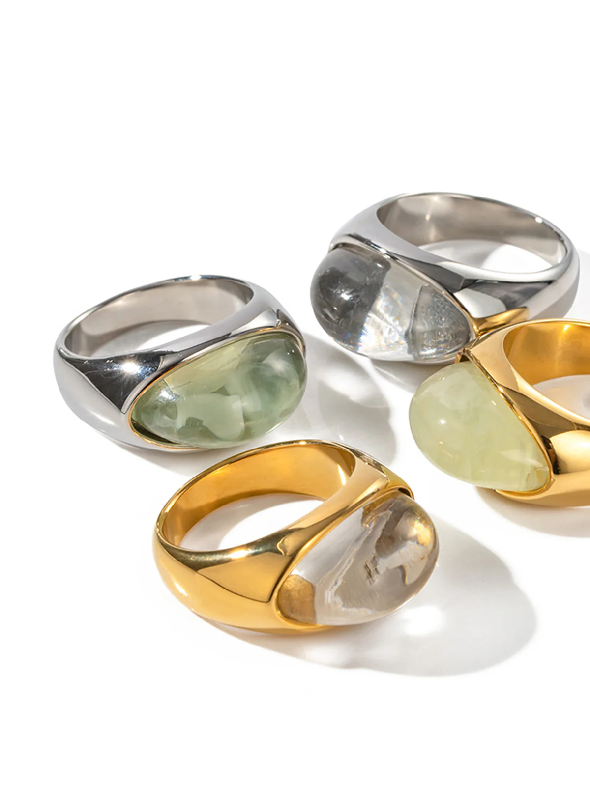 Tunnel Honey Stone Ring - Takermore