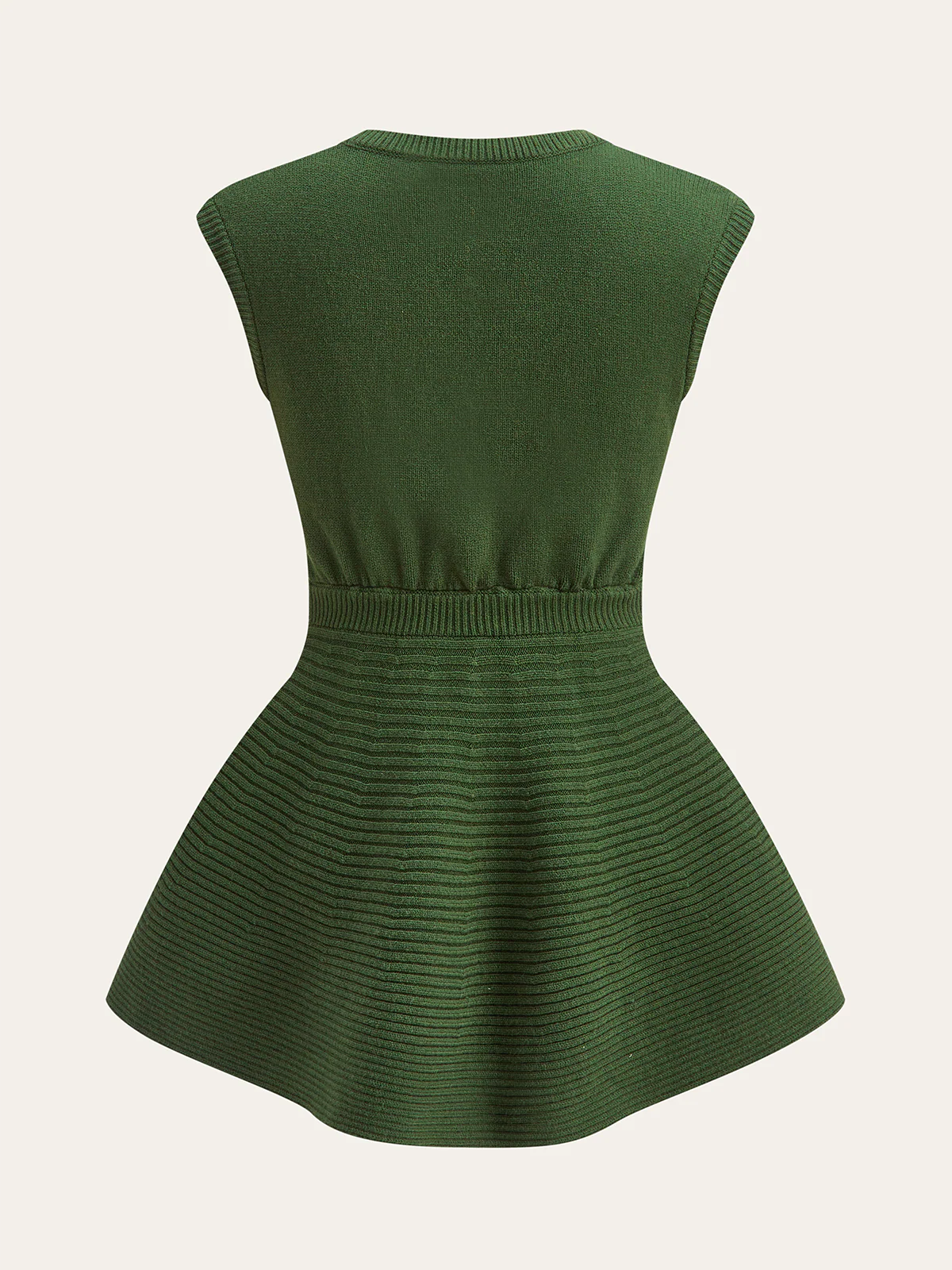 Cable Knit Peplum Sweater Vest - Takermore