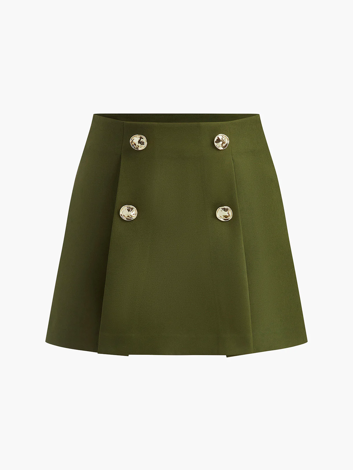 Retro Mid-Waist Pleated Mini Skirt - Takermore