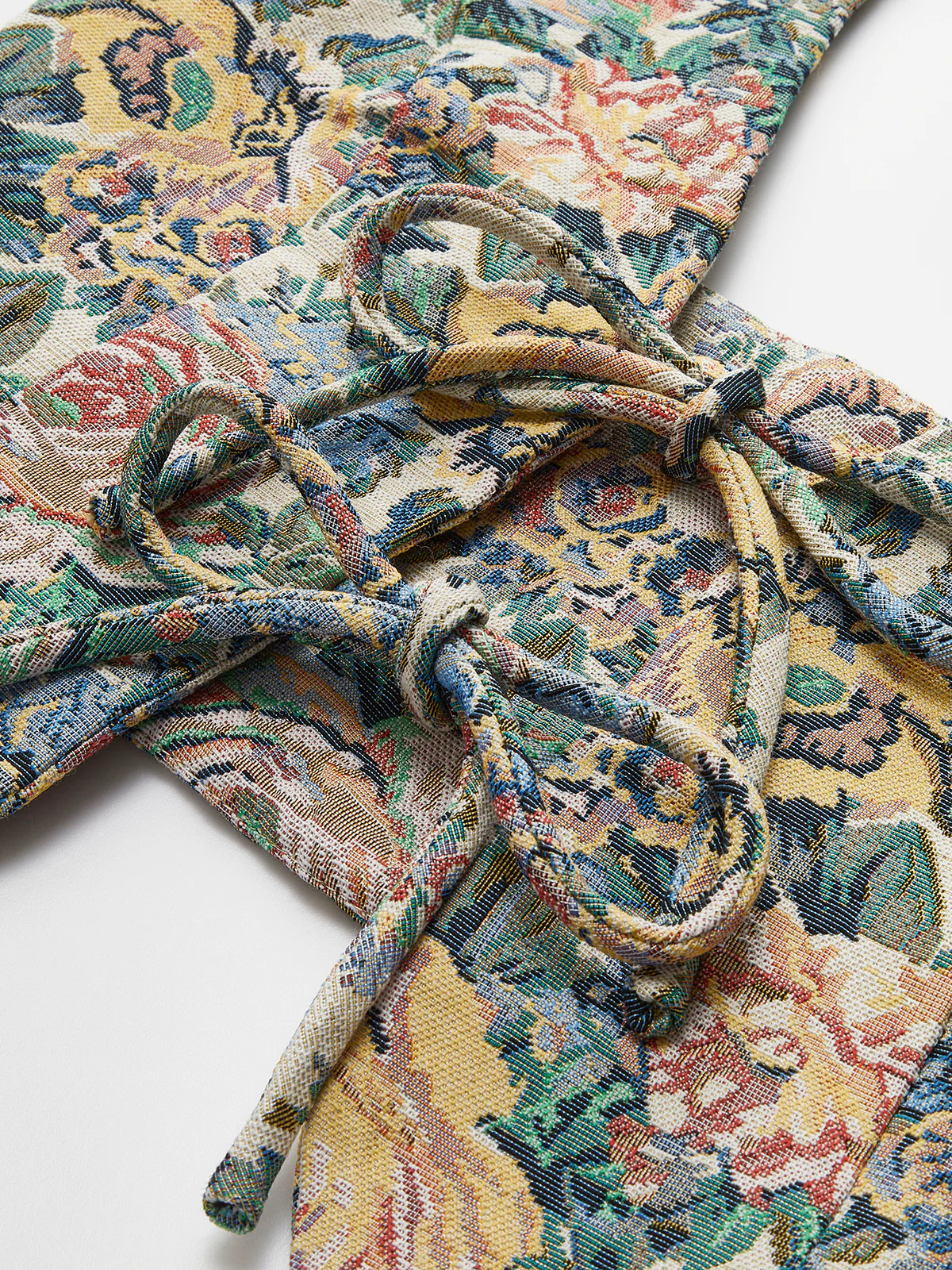 Printed Sexy Halter Tie Front Vest - Takermore