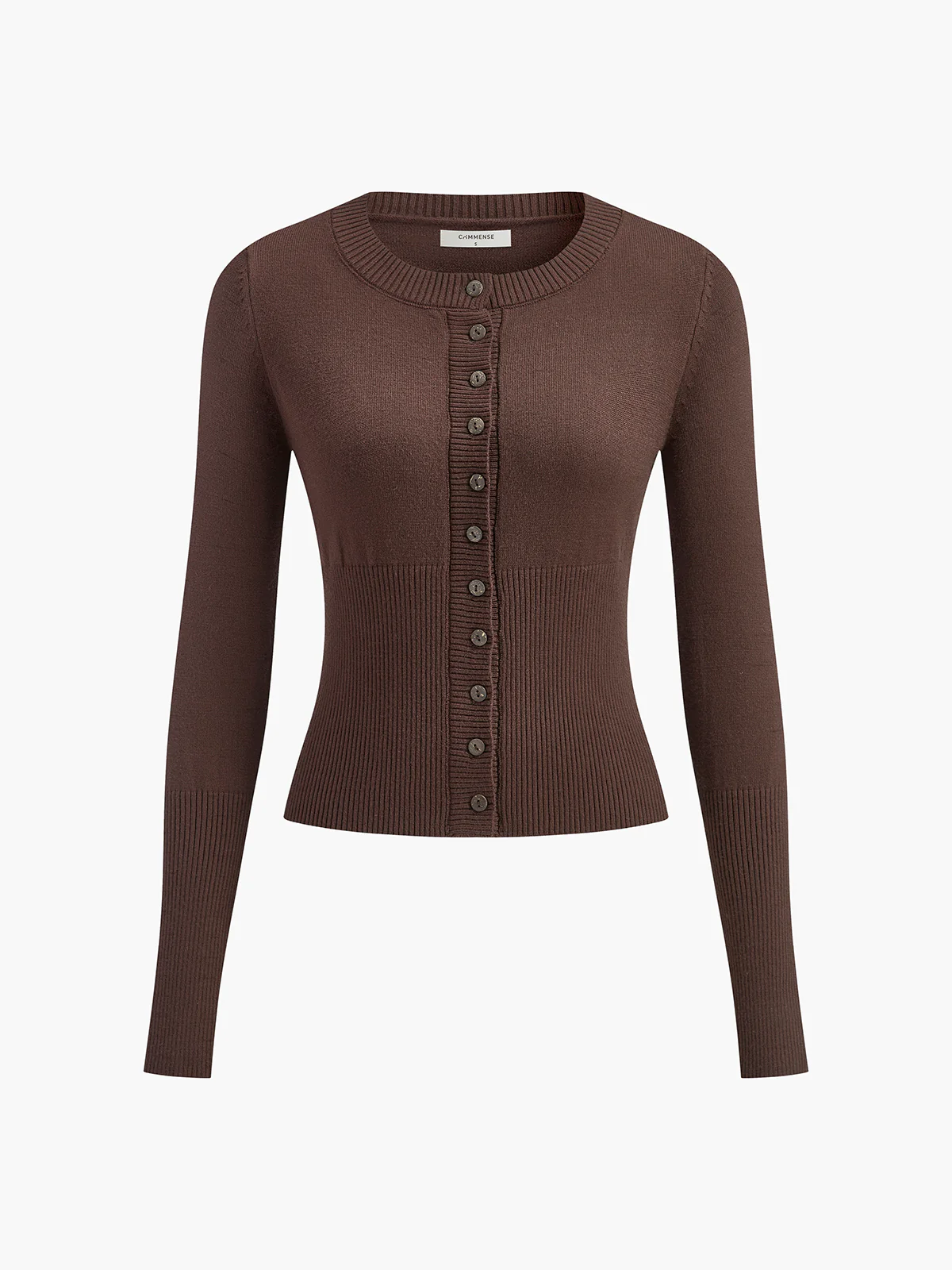 Crew Neck Breasted Cardigan - Takermore