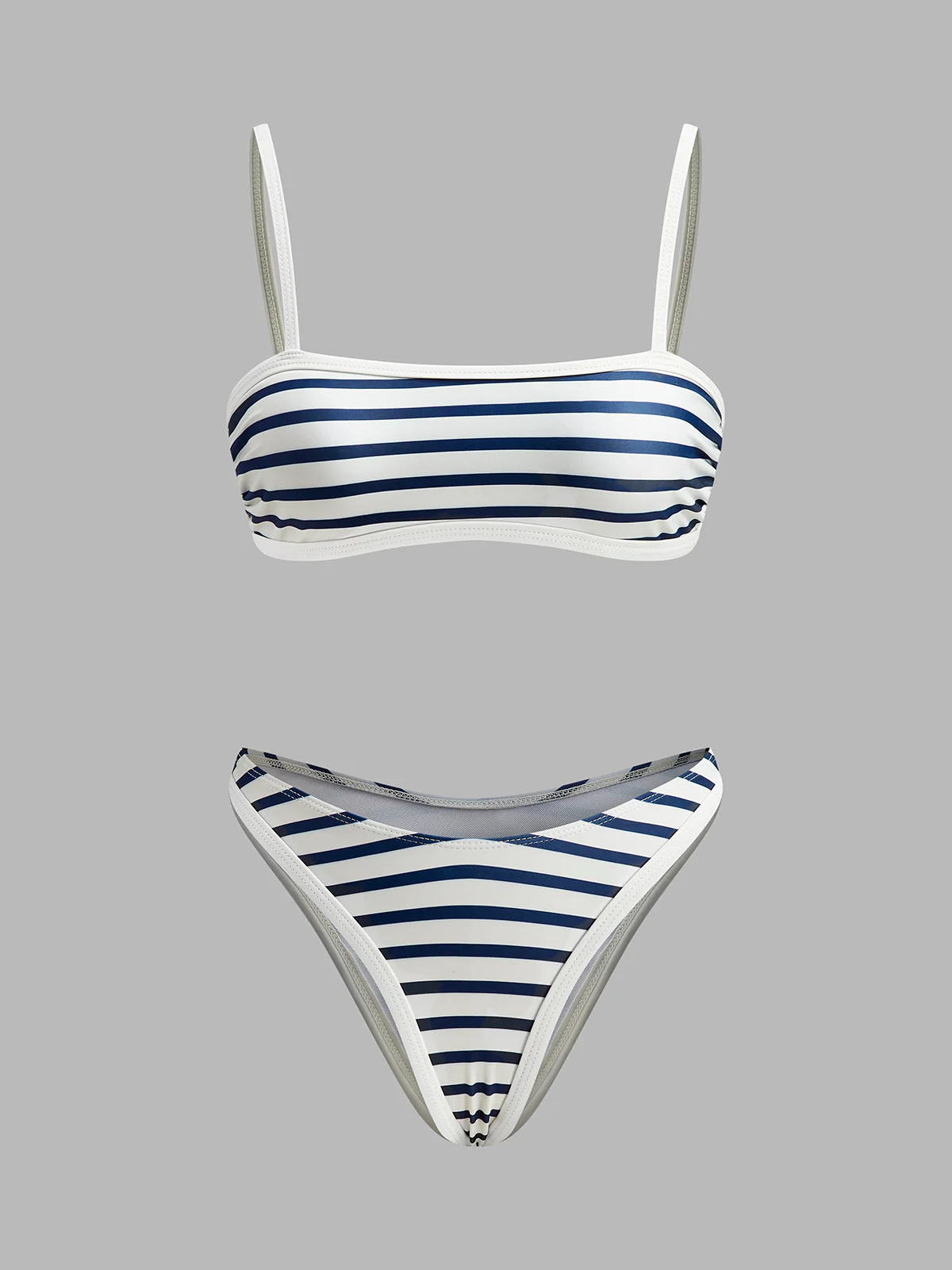 Nautical Stripe High-Cut Bikini - Takermore