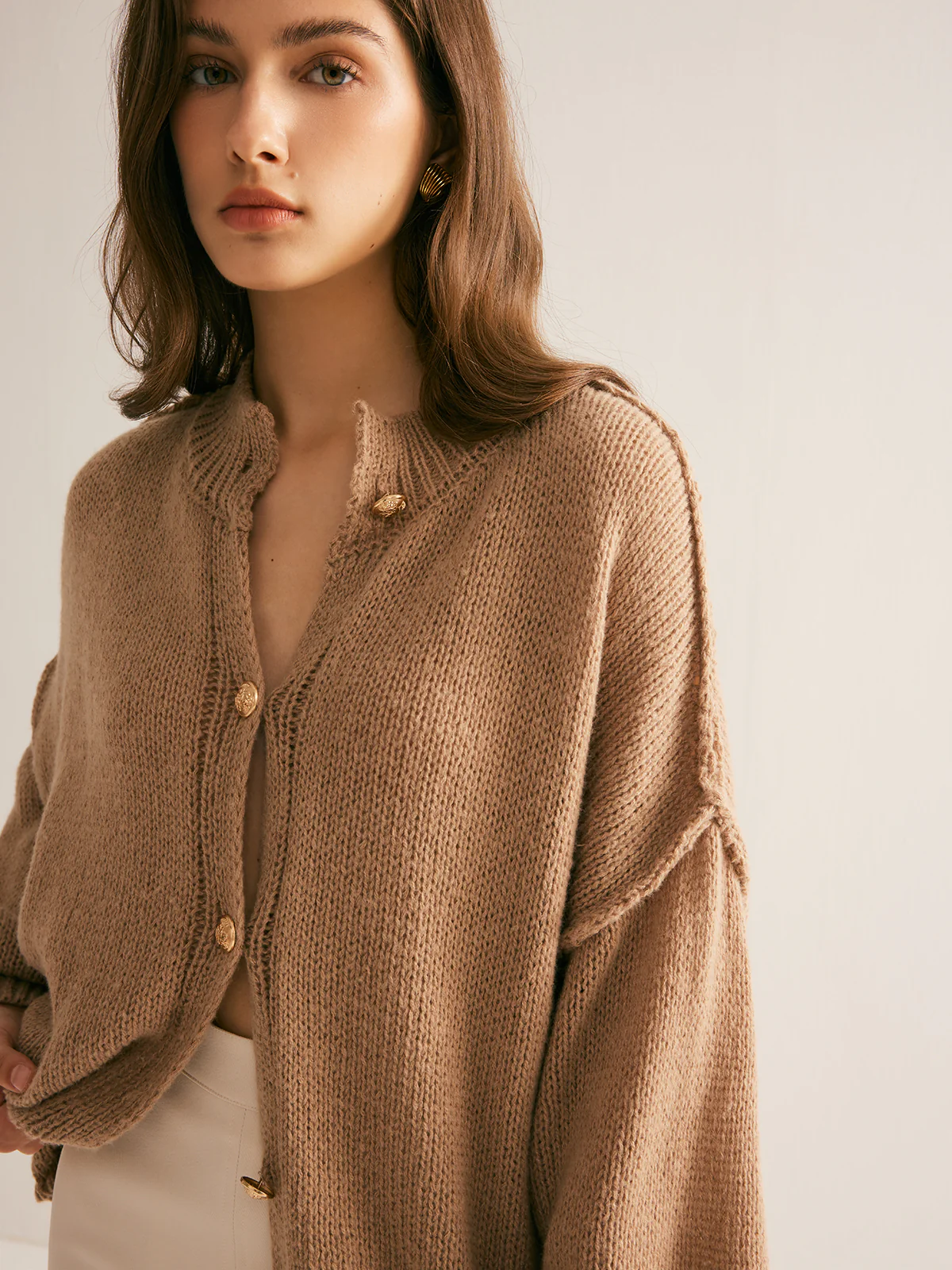 Button Loose Soft Cardigan - Takermore