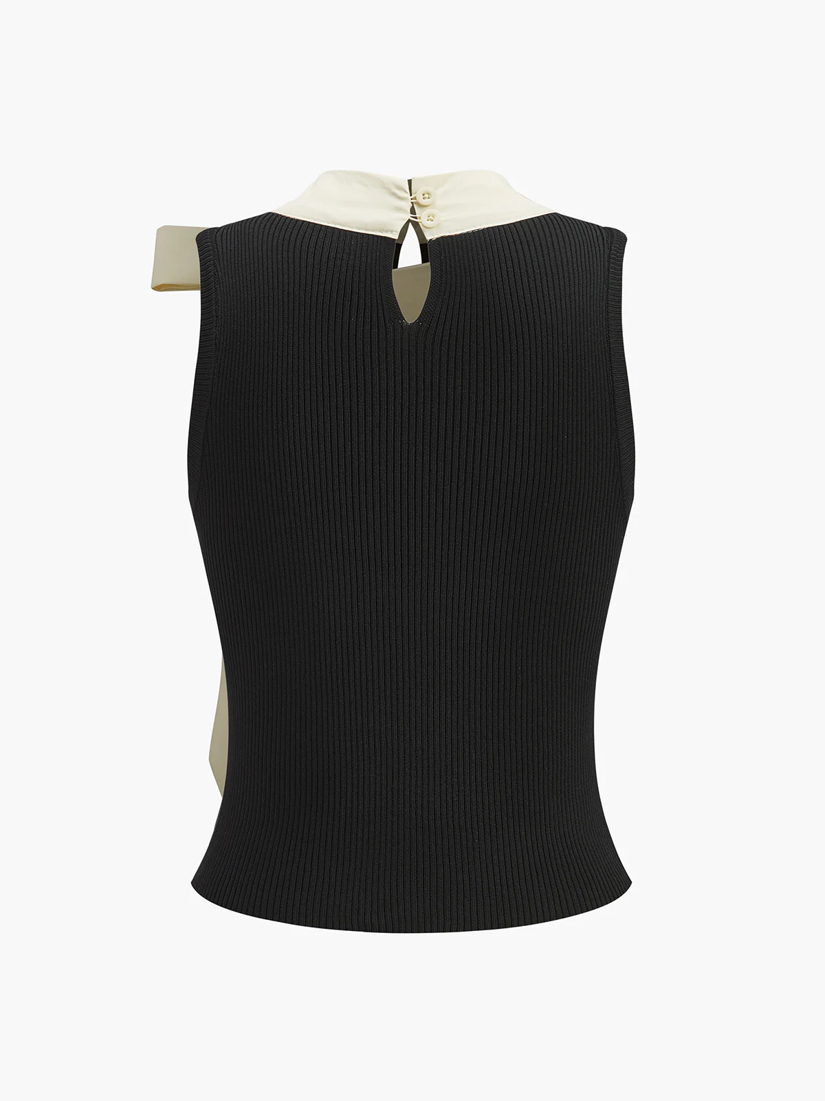 Color Block Bow Sweater Vest - Takermore