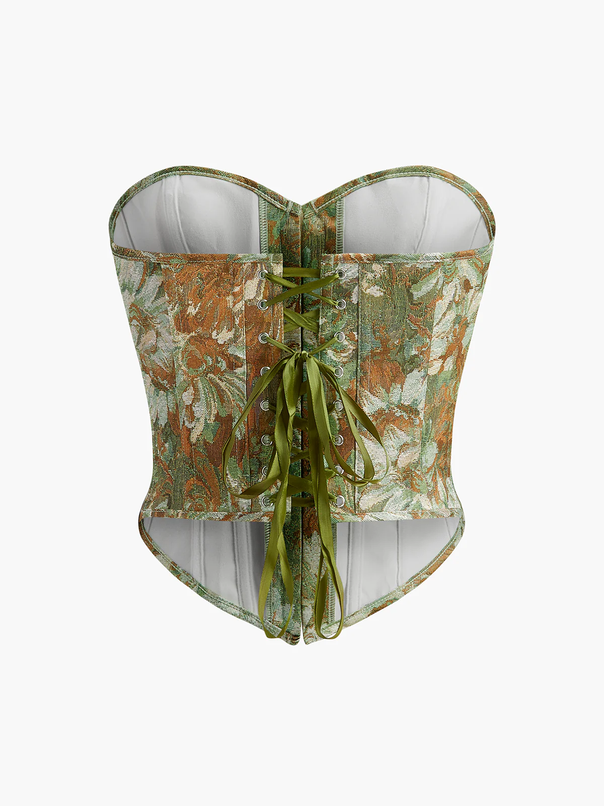 Floral Front Button Corset - Takermore