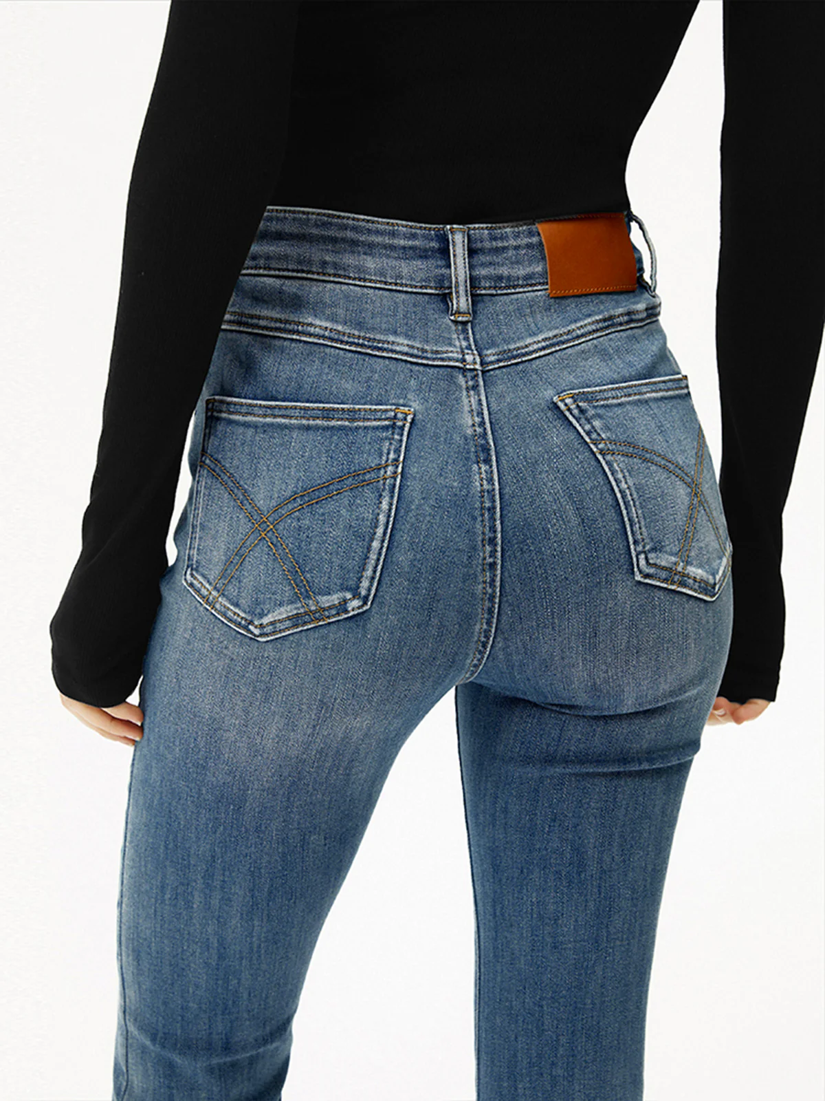 High-Waist Denim Bootcut Jeans - Takermore
