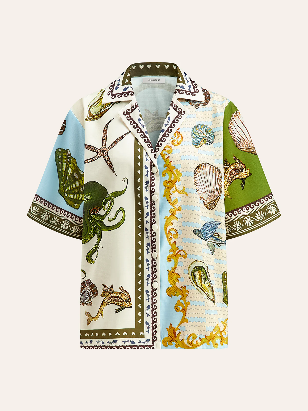 Printed Shirt With Drawstring Pants Set - Takermore