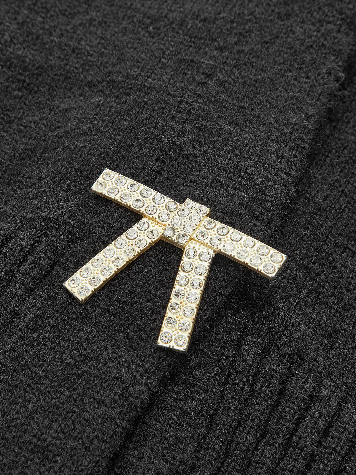 V-Neck Rhinestone-Bow Cardigan - Takermore
