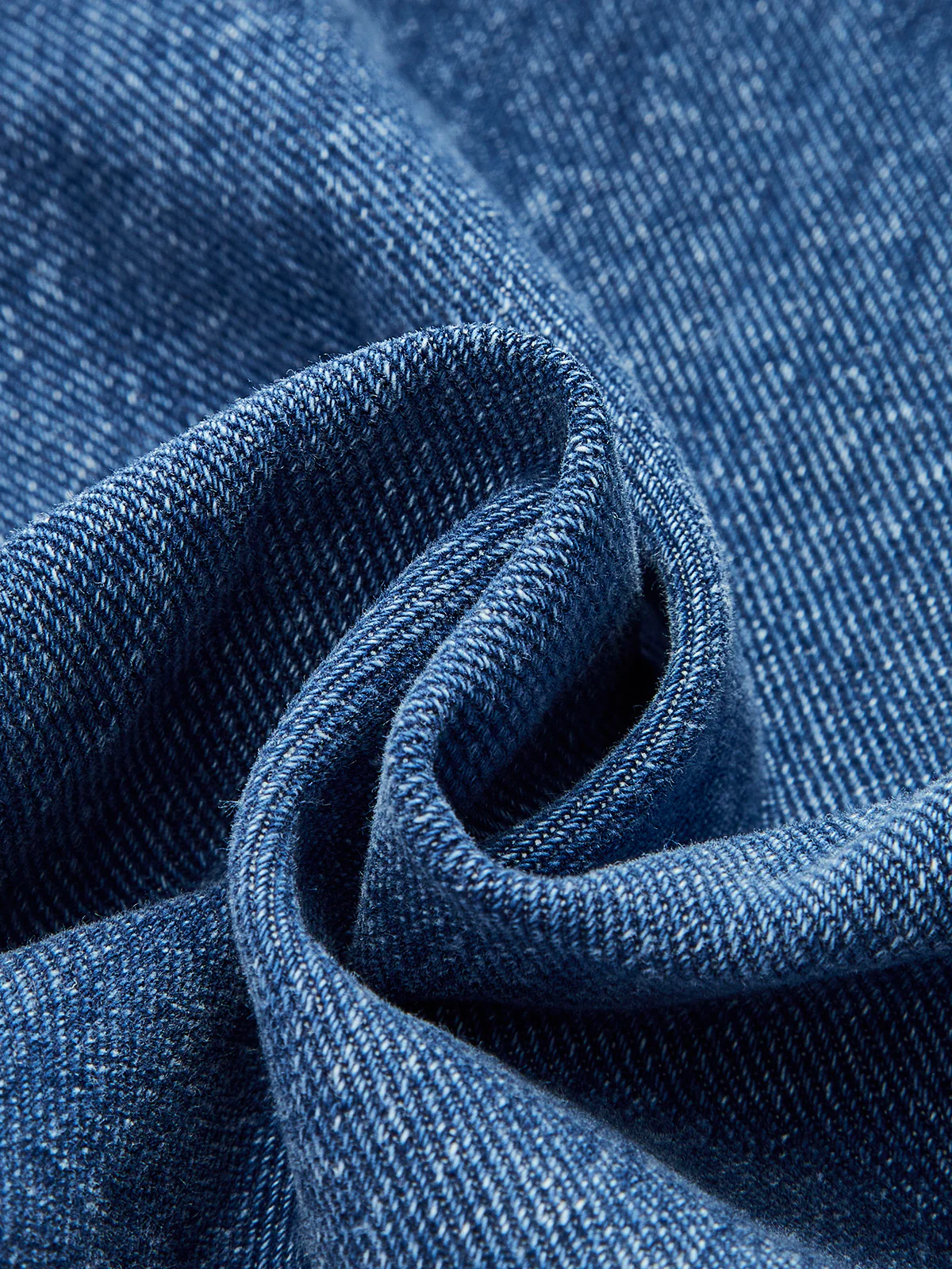 Denim Belted Button-Front Pleated Dress - Takermore