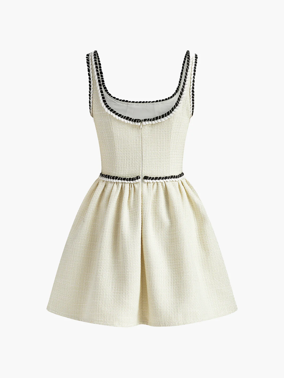 Tweed Pleated Strappy Dress - Takermore