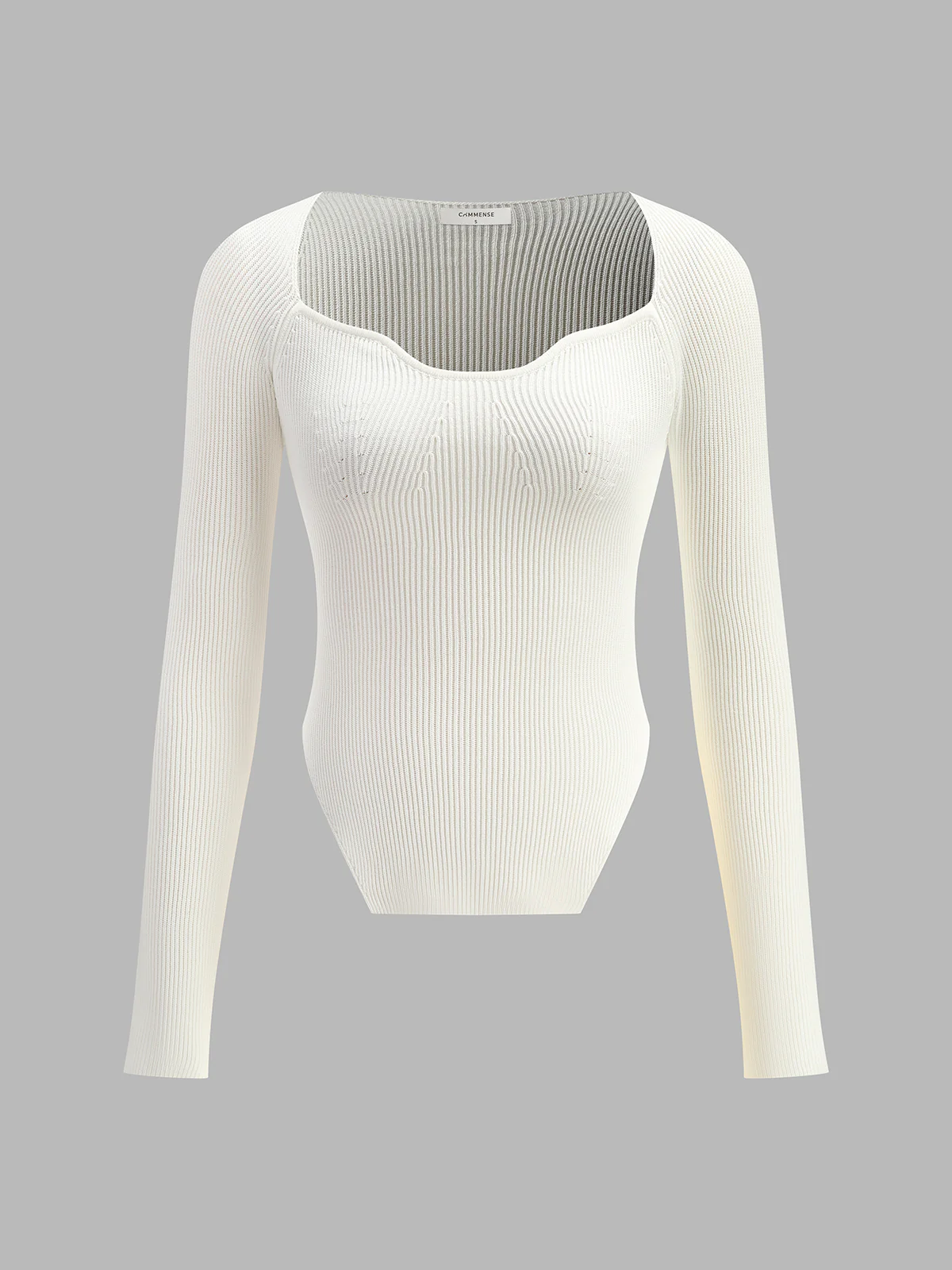 Sweetheart Long Sleeve Knit Top - Takermore