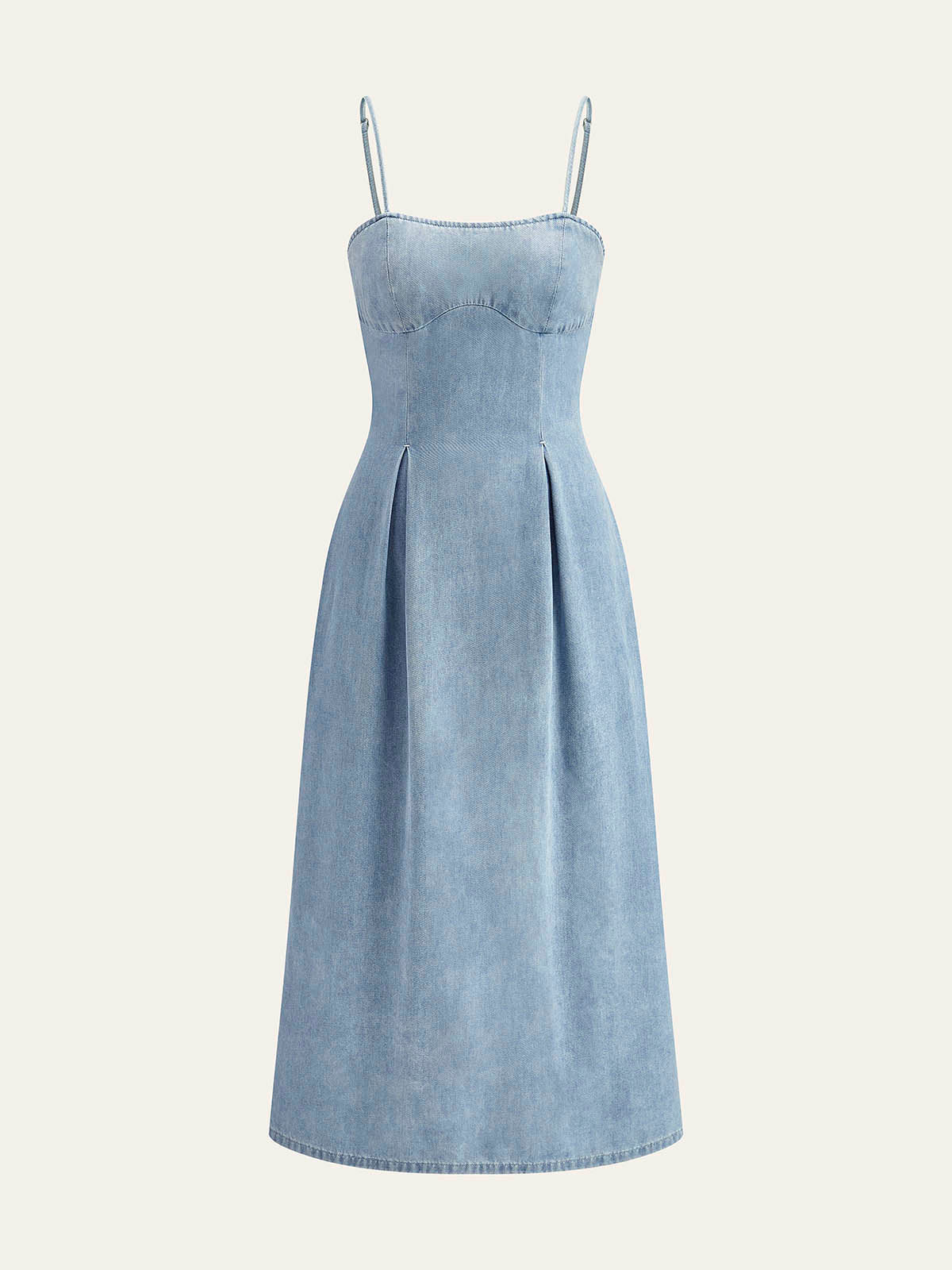 Minimalist Zipper Denim Dress - Takermore