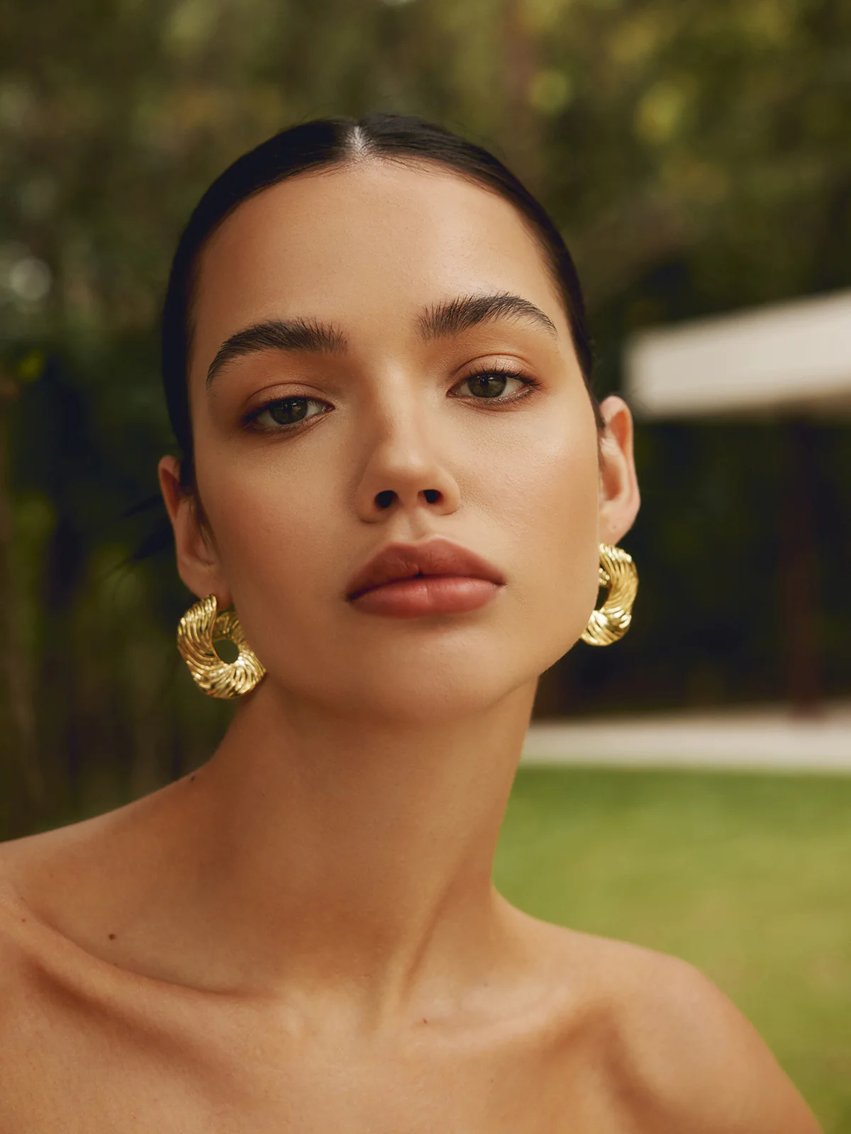 Geometric Irregular Texture Stud Earrings - Takermore