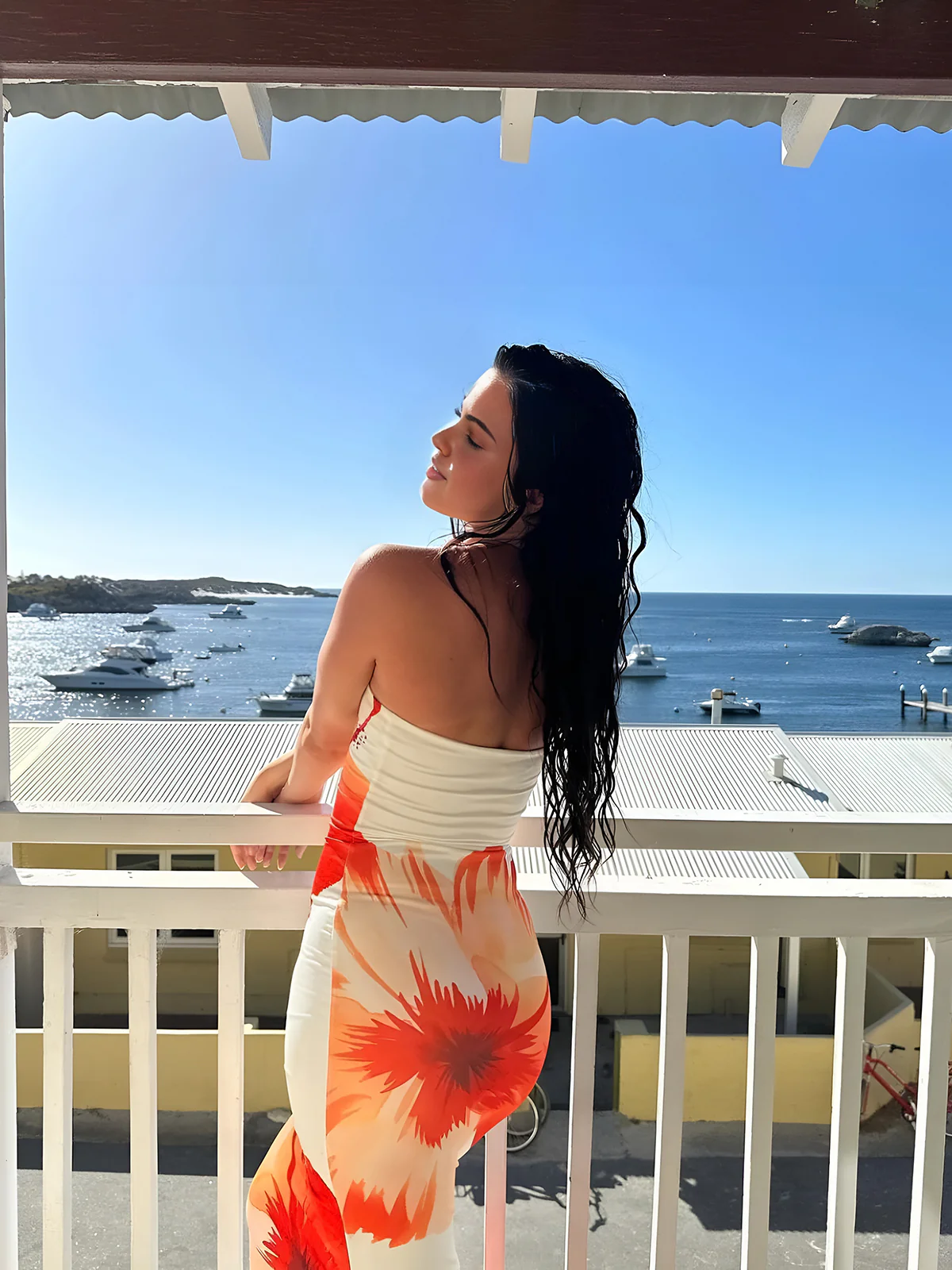 Floral Print Vacation Tube Long Dress - Takermore