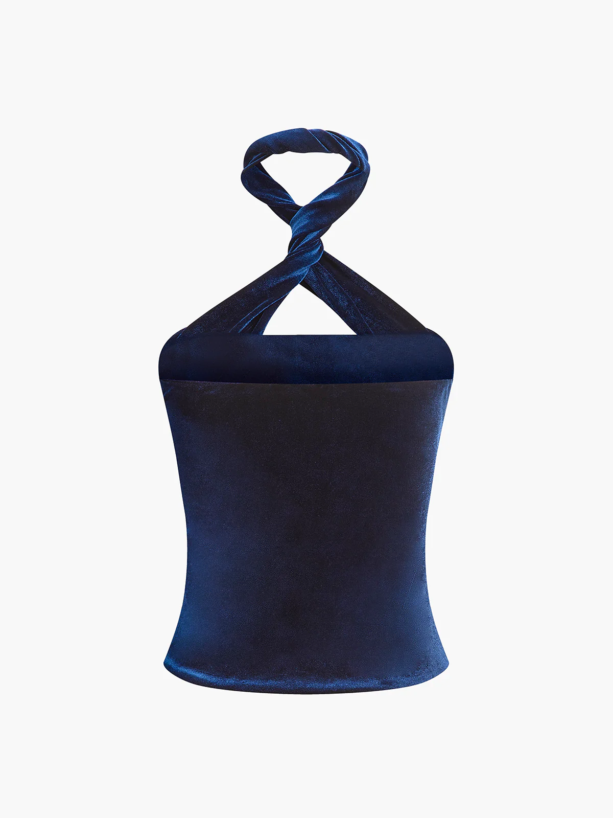 Velvet Zipper Halter Top - Takermore