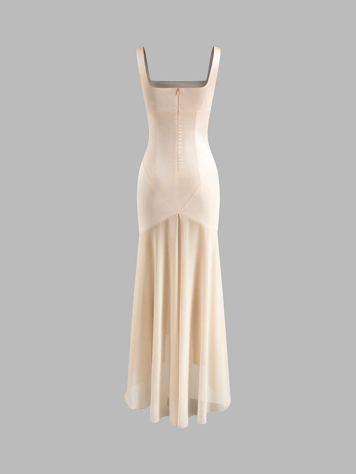 Sheer Chiffon Panel Tank Dress - Takermore