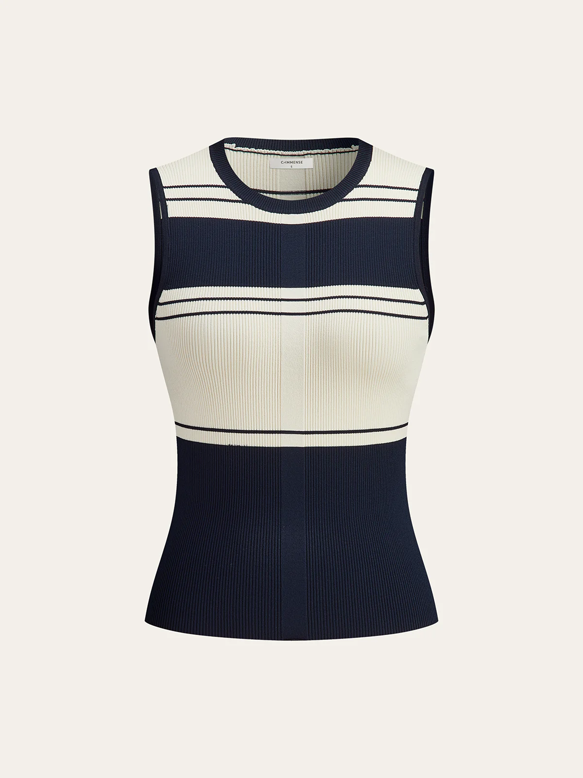 Contrast Color Striped Knit Top - Takermore