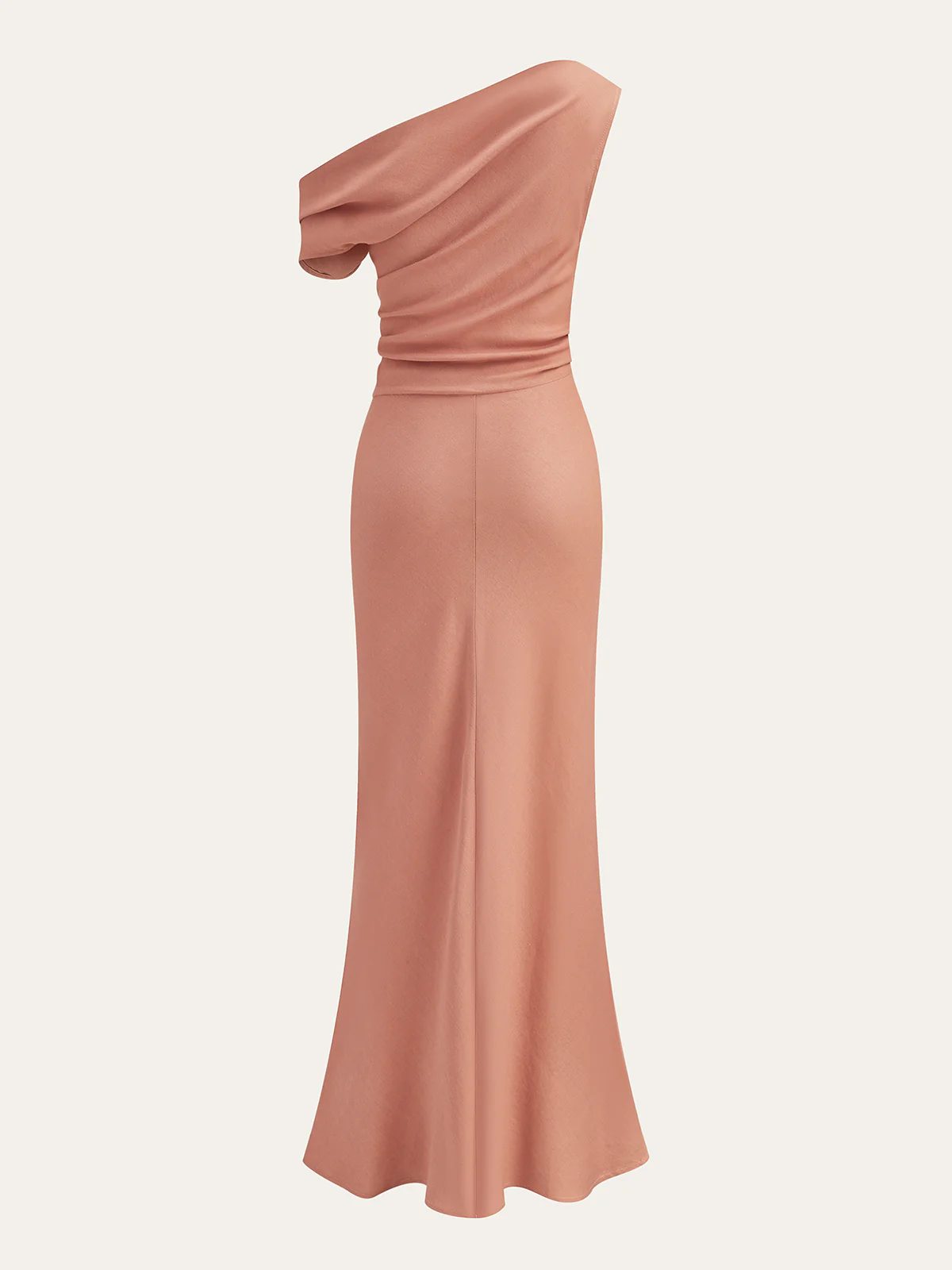 One-Shoulder Draped Maxi Dress - Takermore