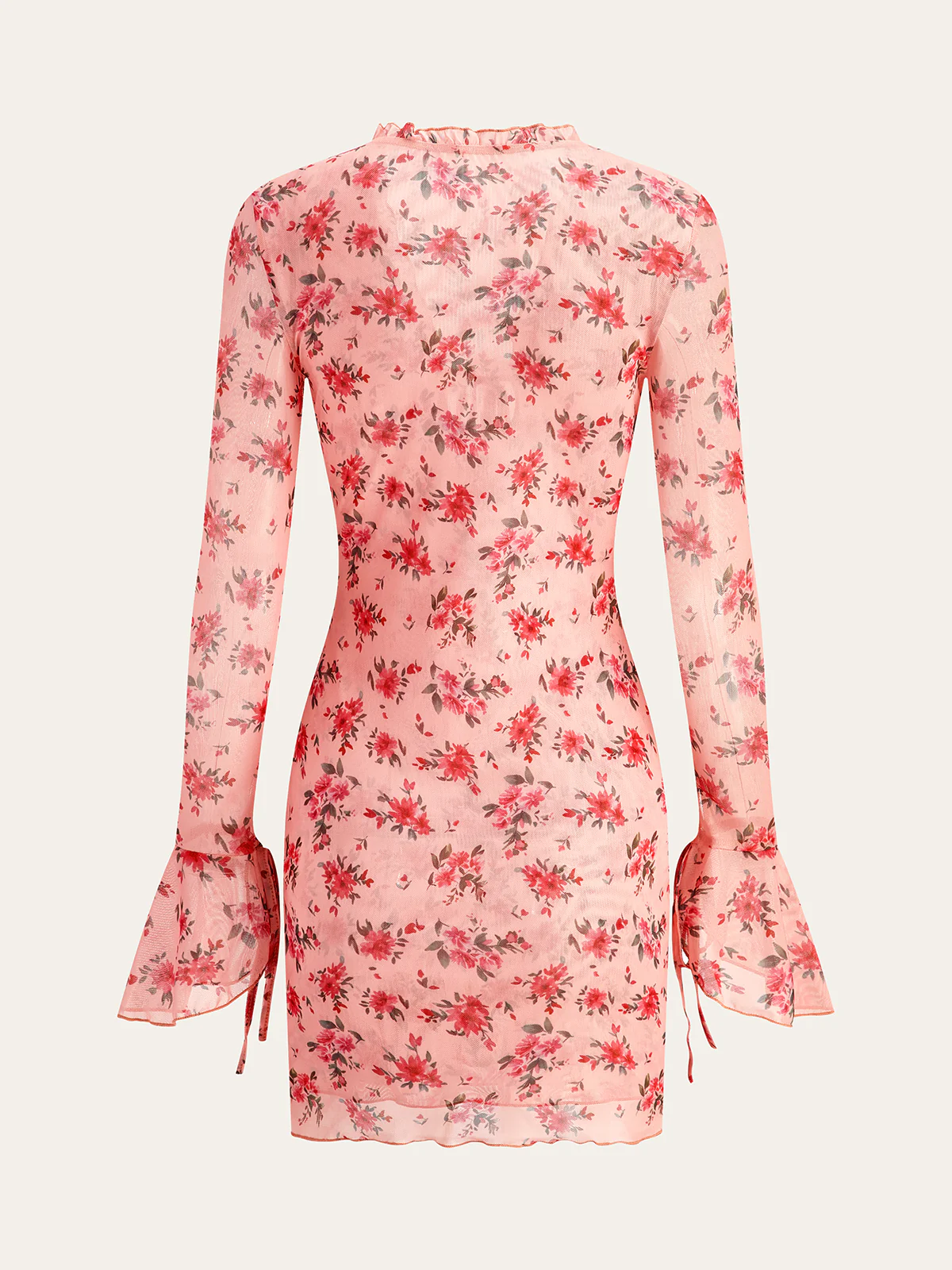 Printed Deep V Dress - Takermore