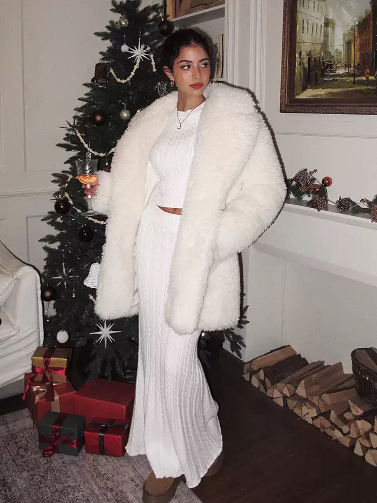 Minimalist Sweater Slim Skirt Set - Takermore