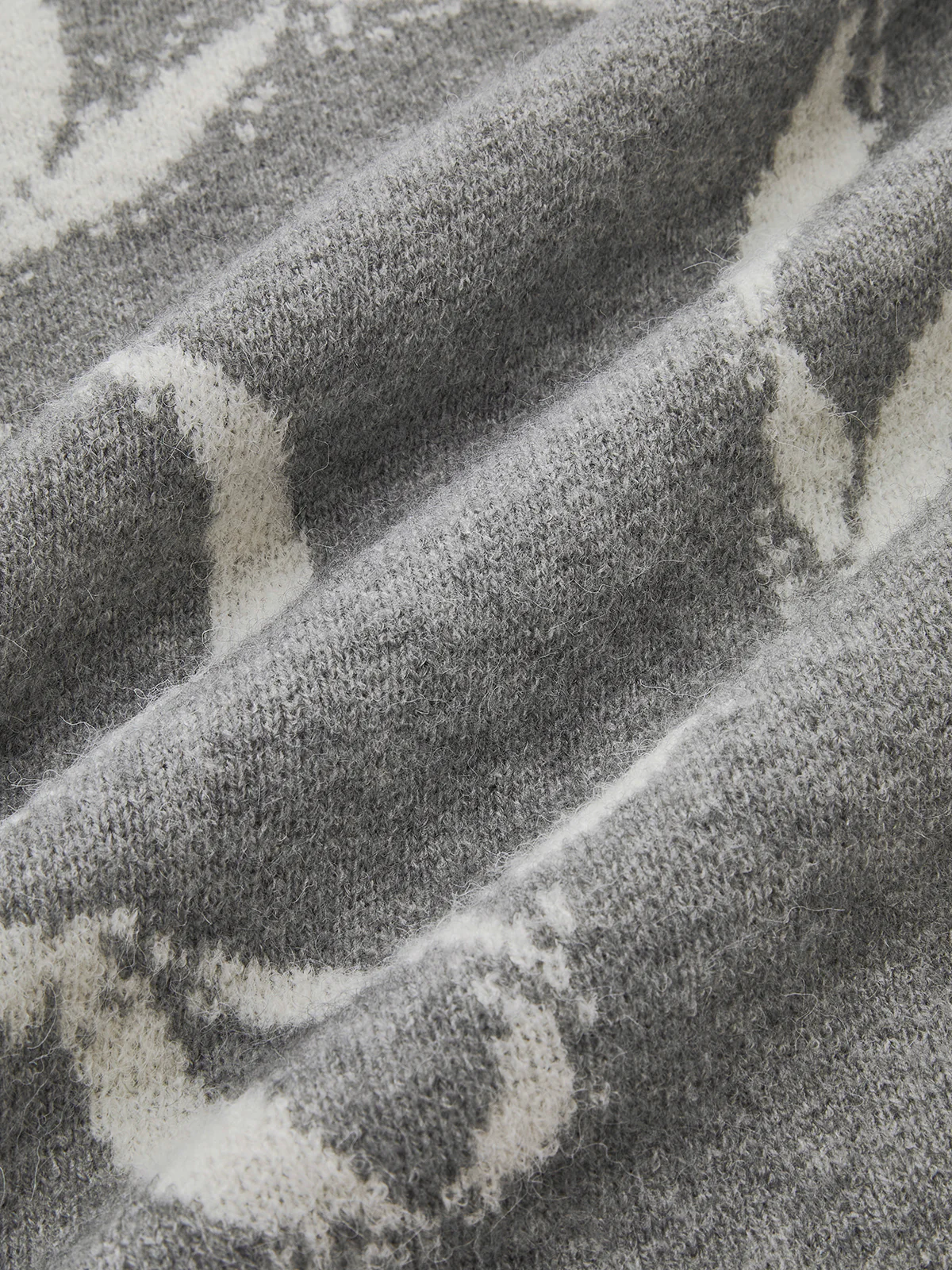 Bow Printed Loose Pullover Sweater - Takermore