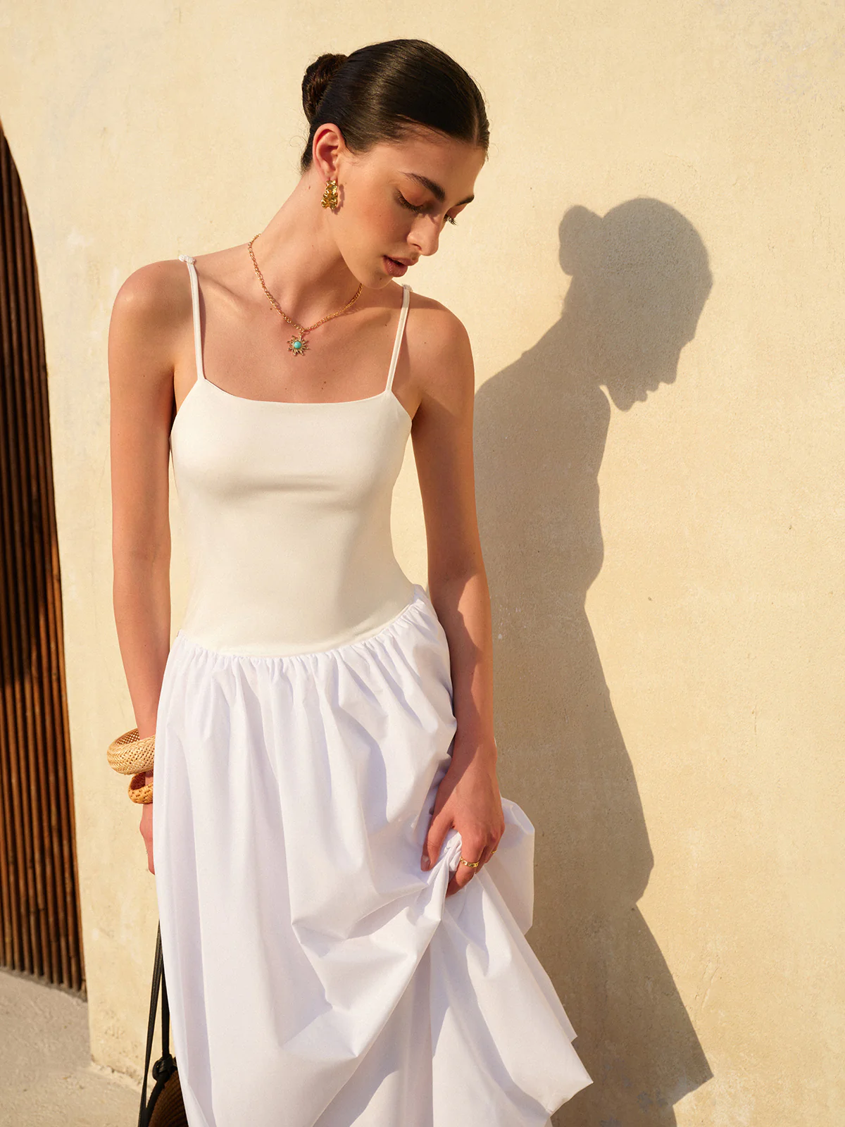 Bubble Hem Spaghetti Strap Dress - Takermore